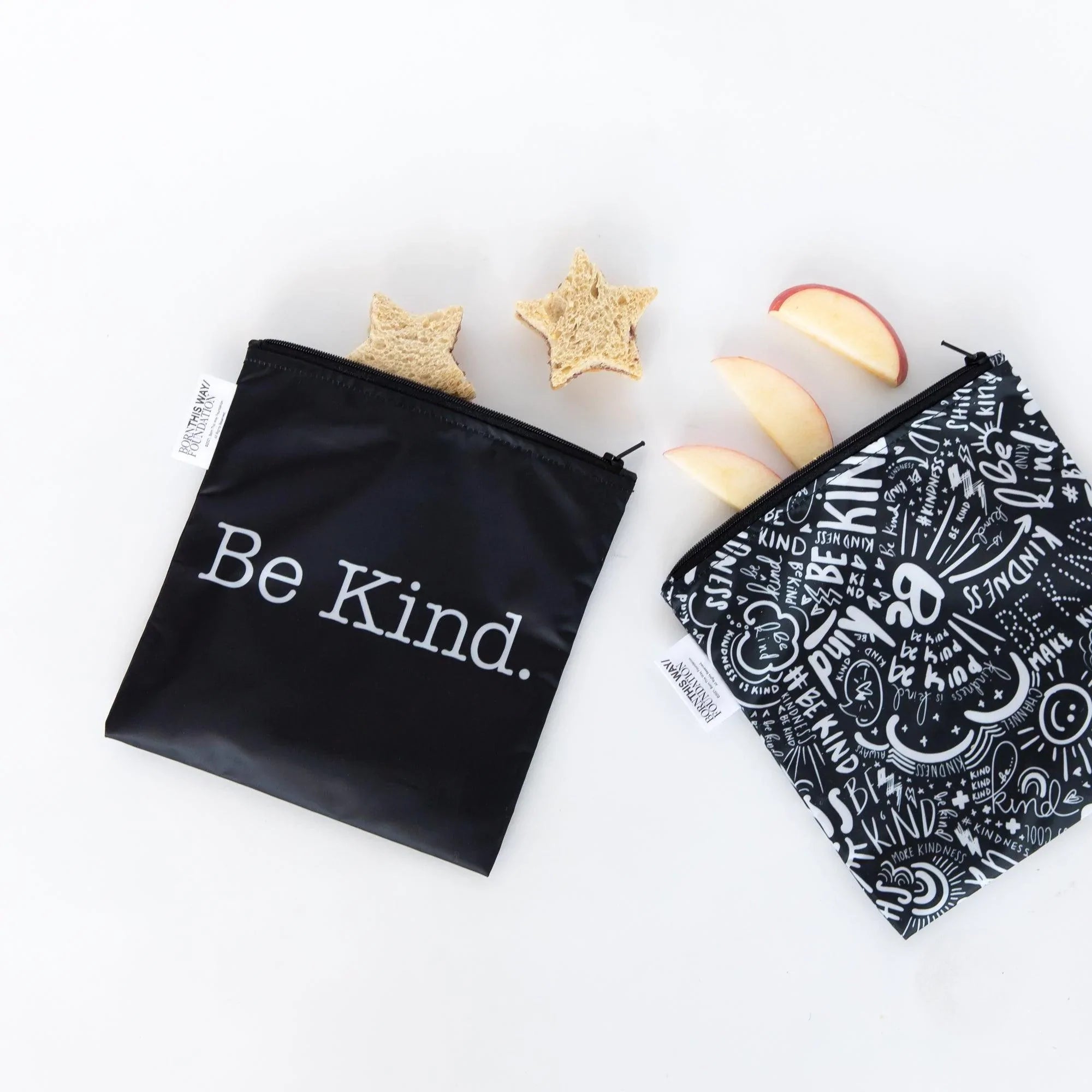 Reusable snack bag - large (2 pack) - Be Kind