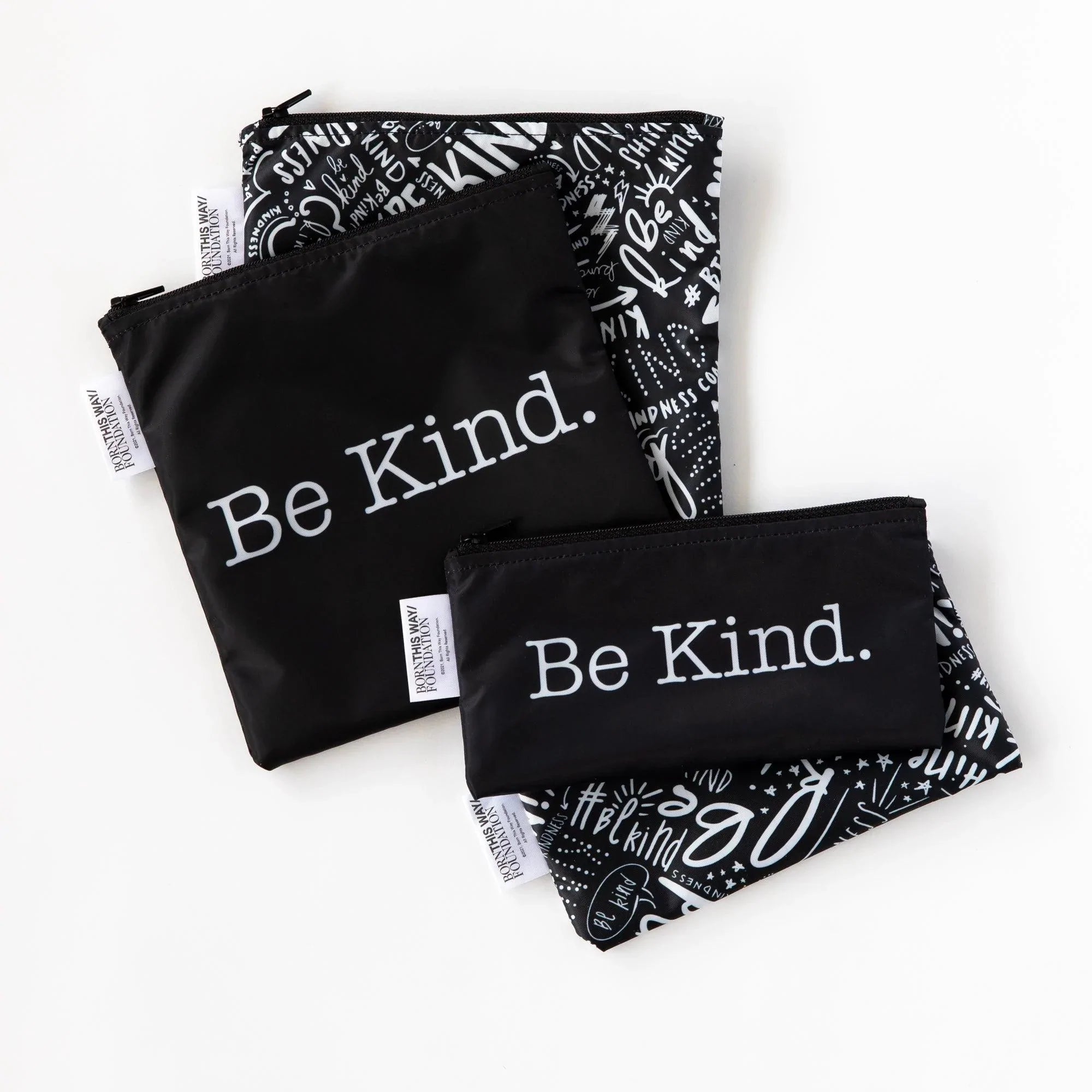 Reusable snack bag - large (2 pack) - Be Kind