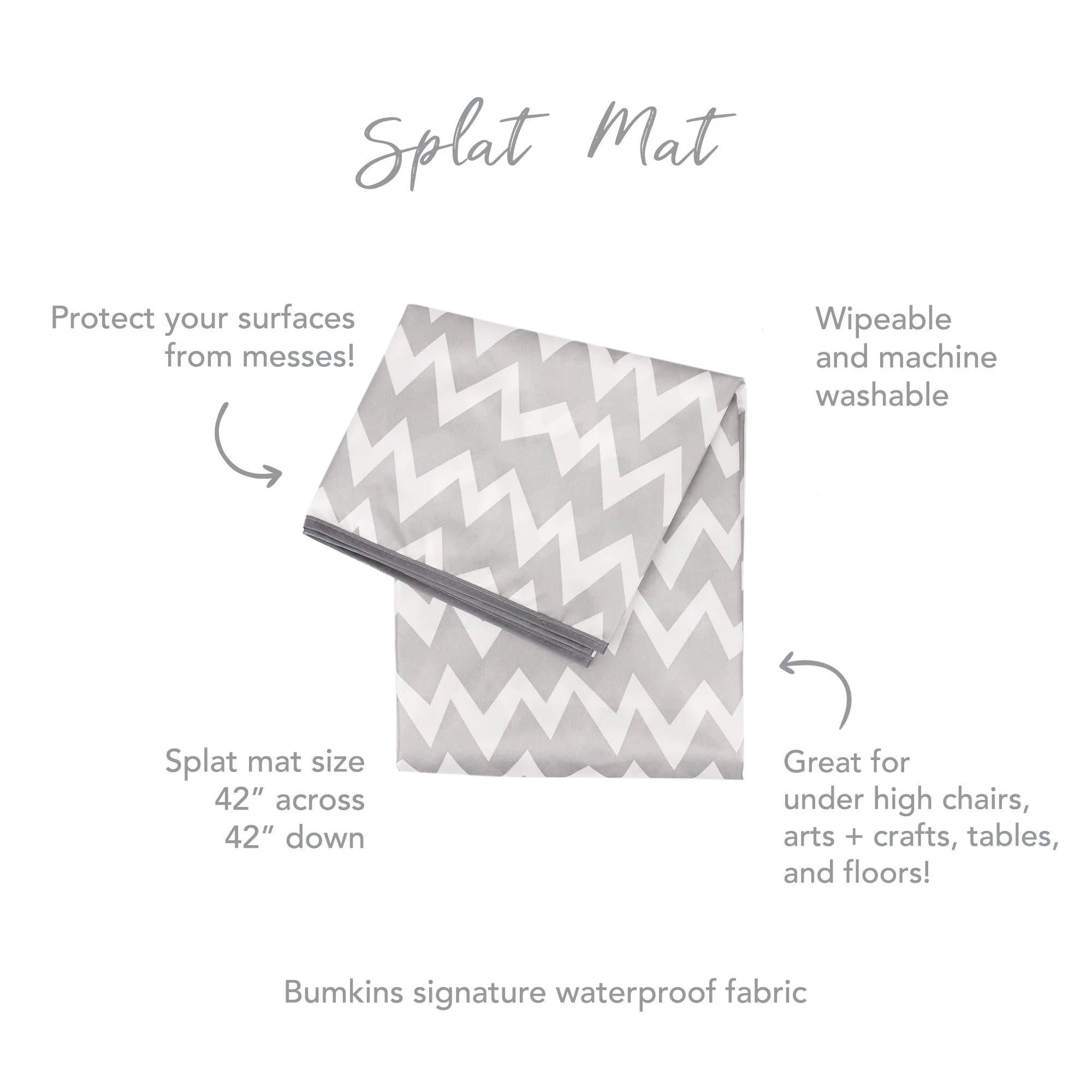 Splat Mat - Grey Chevron