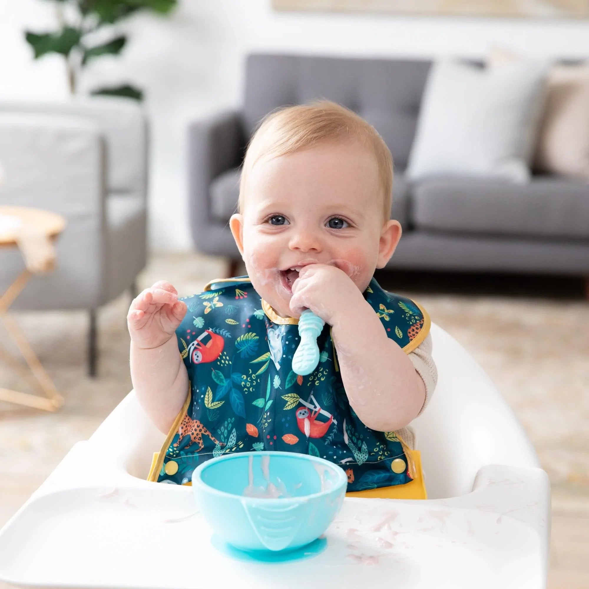 Swap pocket bib - Jungle & Animal Prints