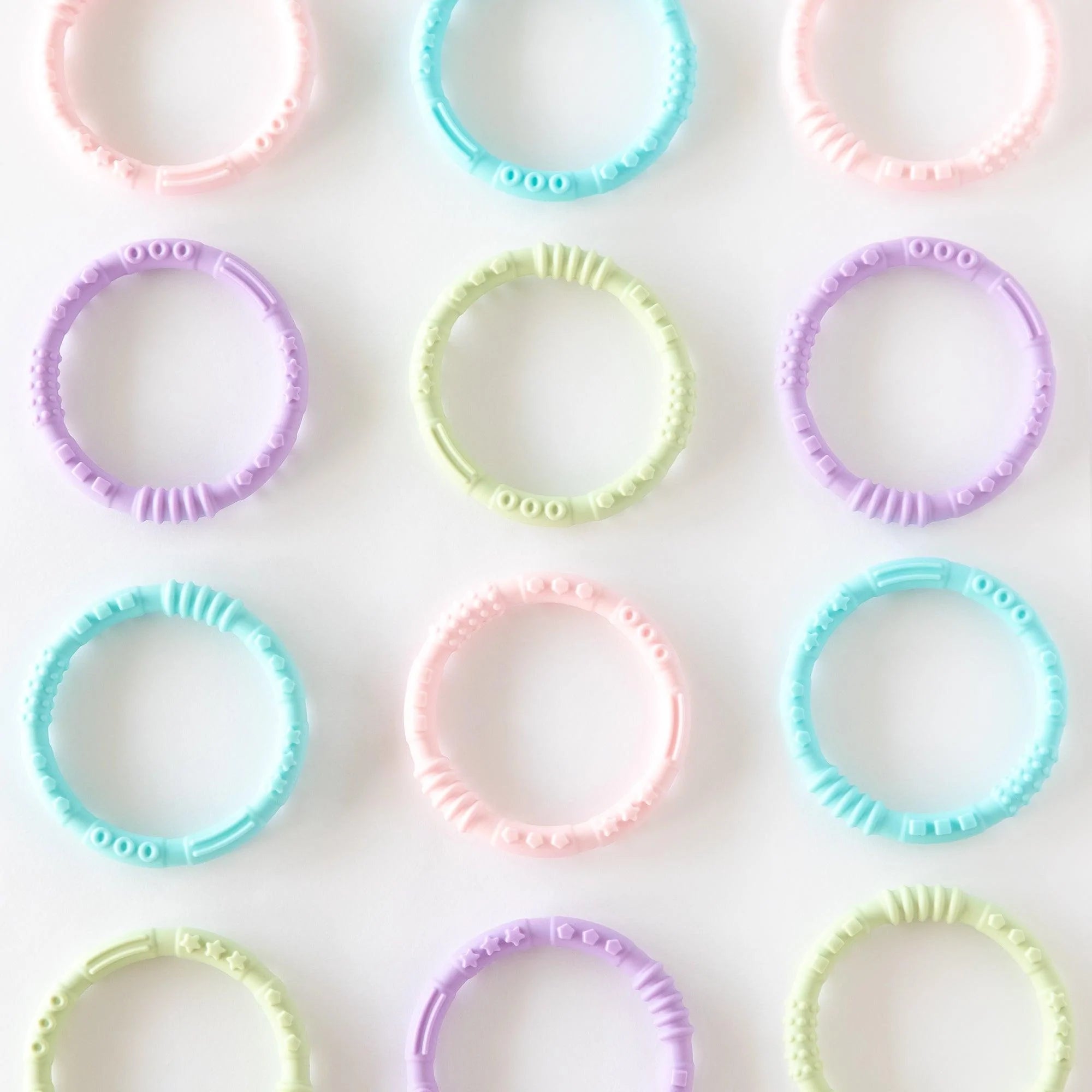 Silicone Teething Rings (4 pack) - Spring