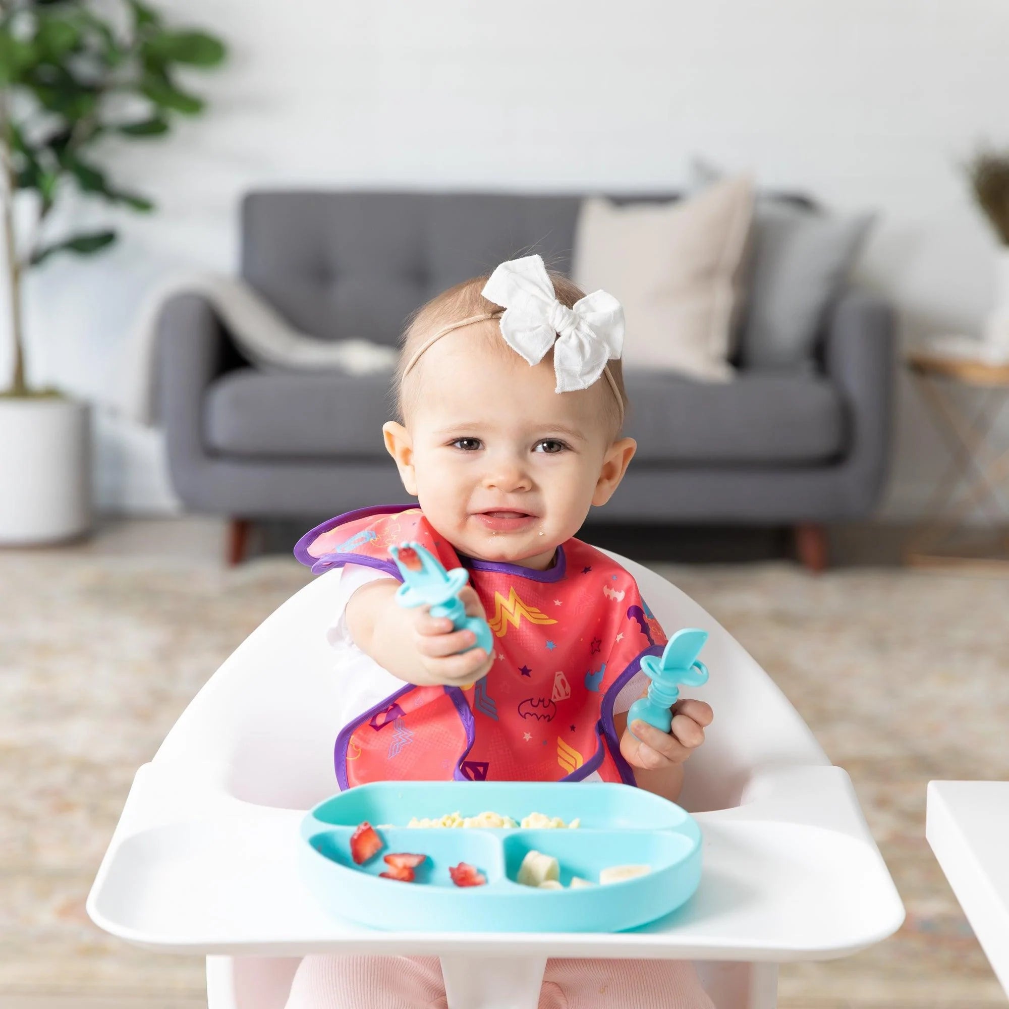 SuperBib® Babero para Bebés (3 paquete) - Super Friends Move Over