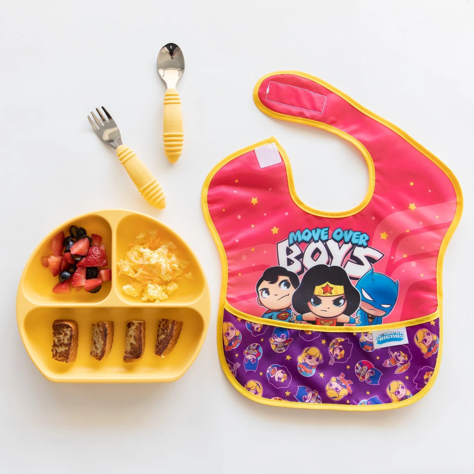 SuperBib® Babero para Bebés (3 paquete) - Super Friends Move Over