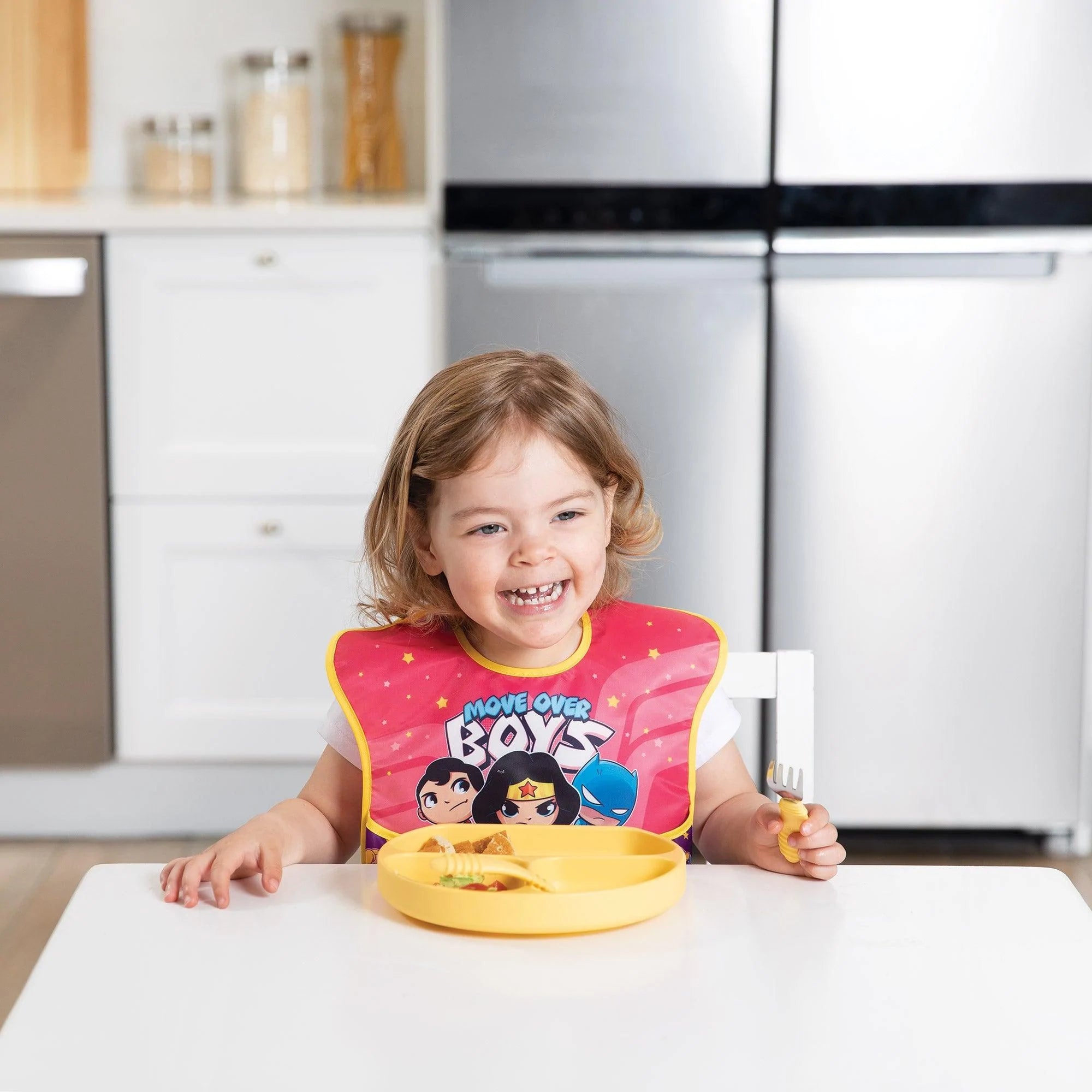 SuperBib® Babero para Bebés (3 paquete) - Super Friends Move Over