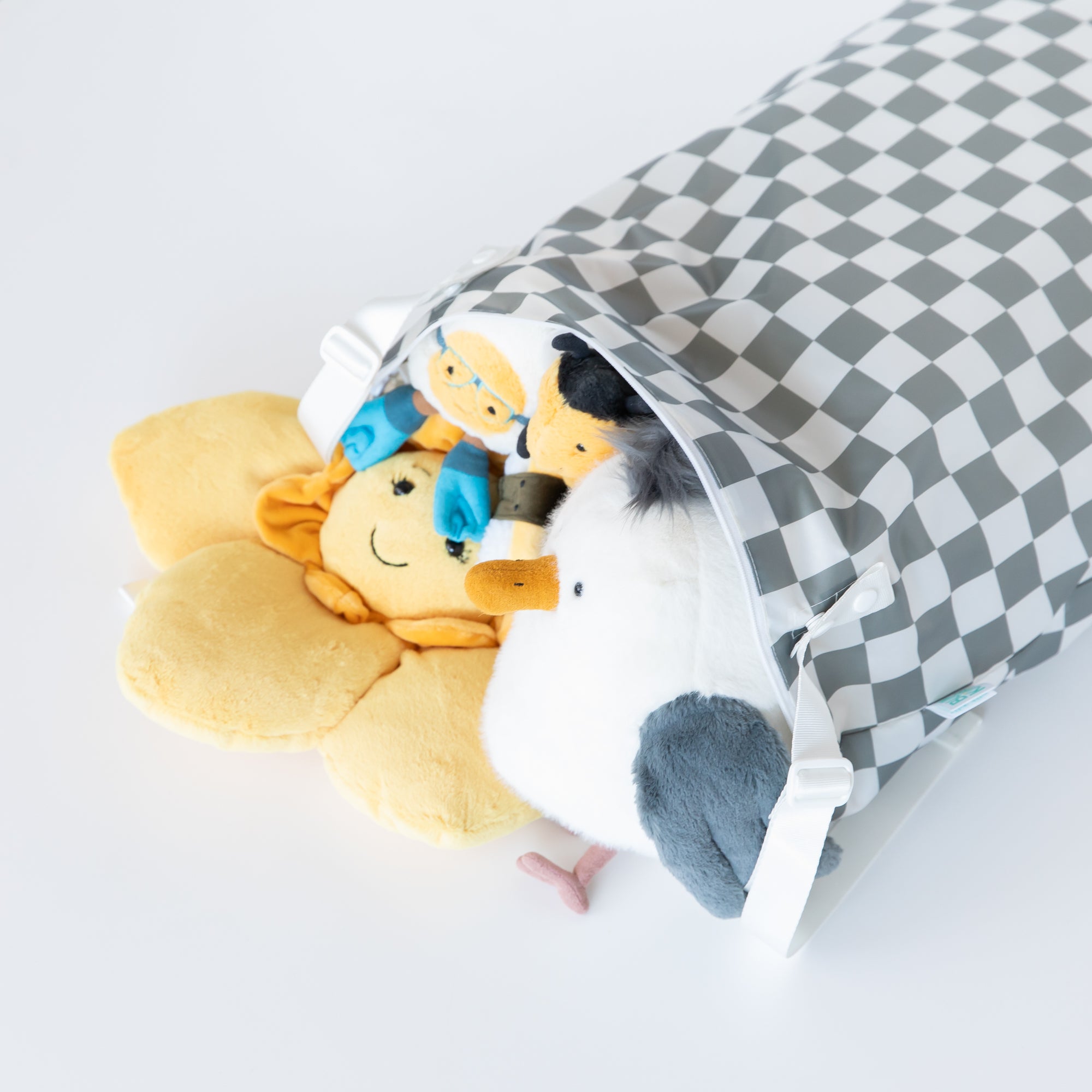 Extra large wet bag - Charcoal Check