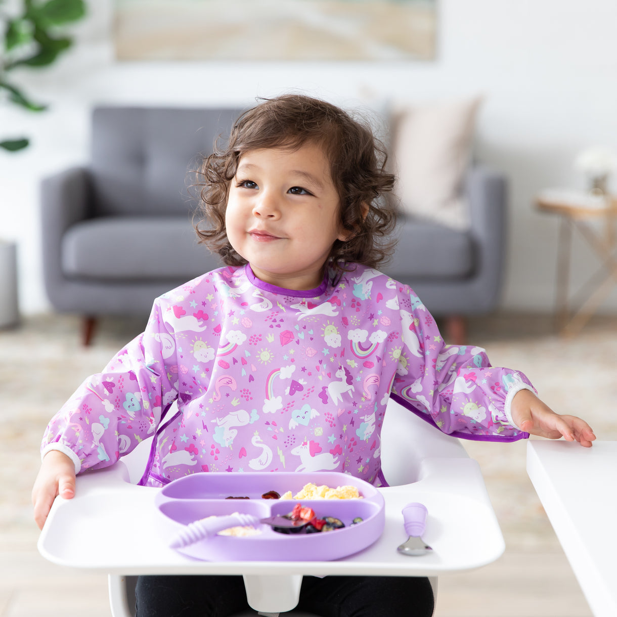 Sleeved Bib - Unicorns