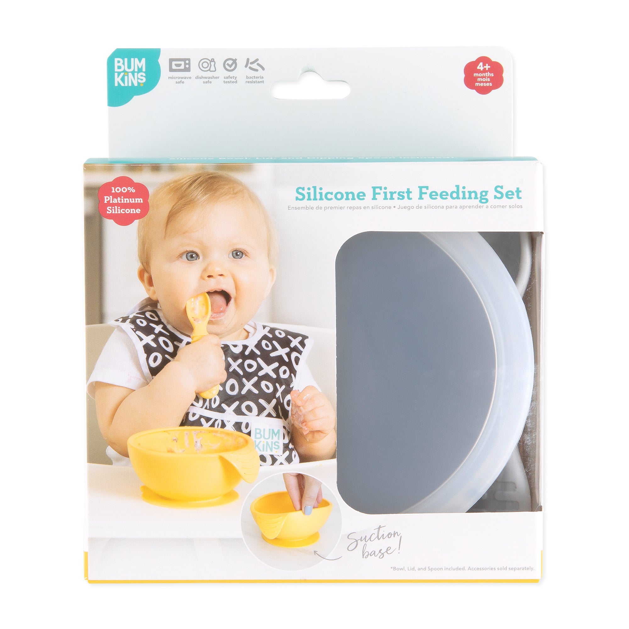 Silicone first feeding set - Marble