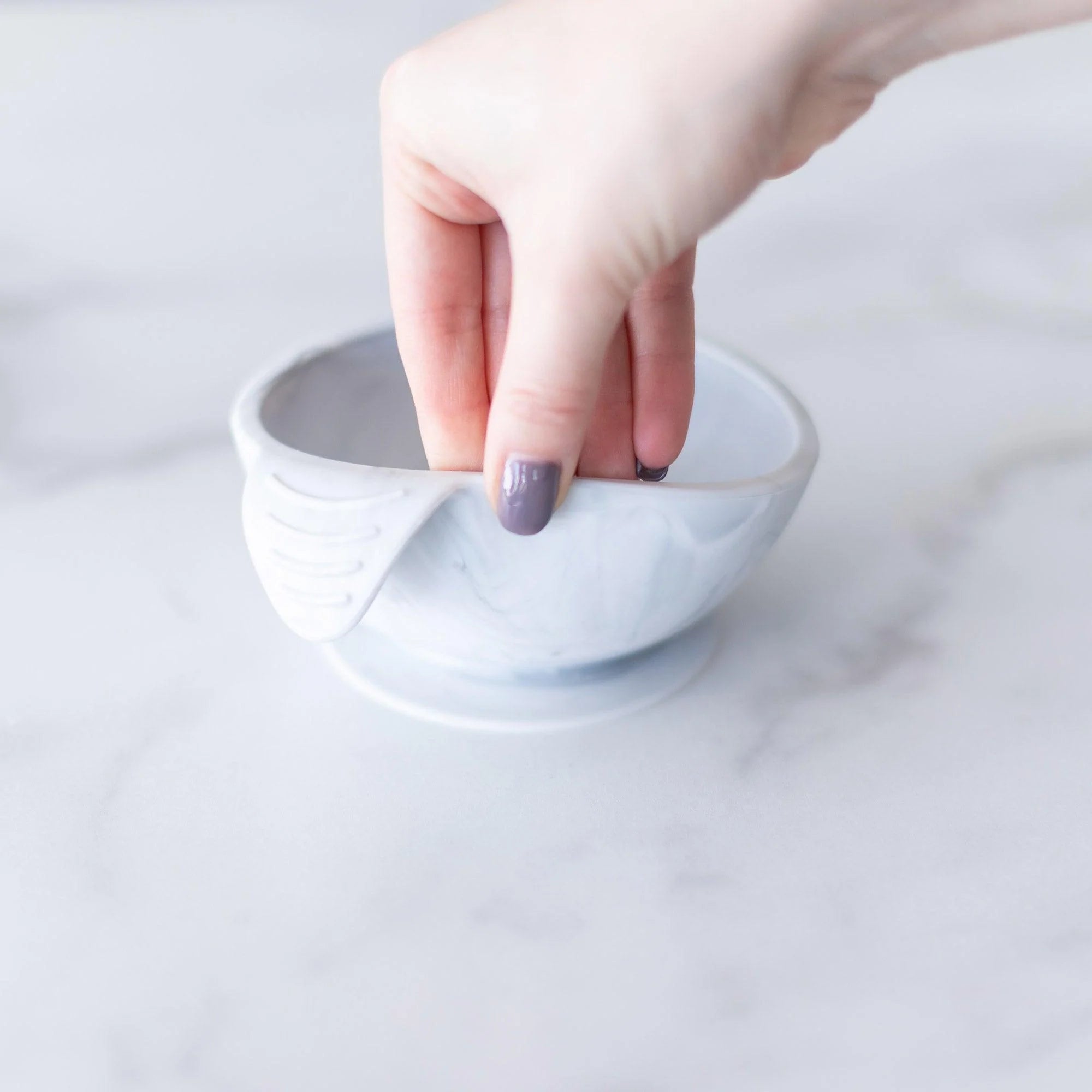 Silicone first feeding set - Marble