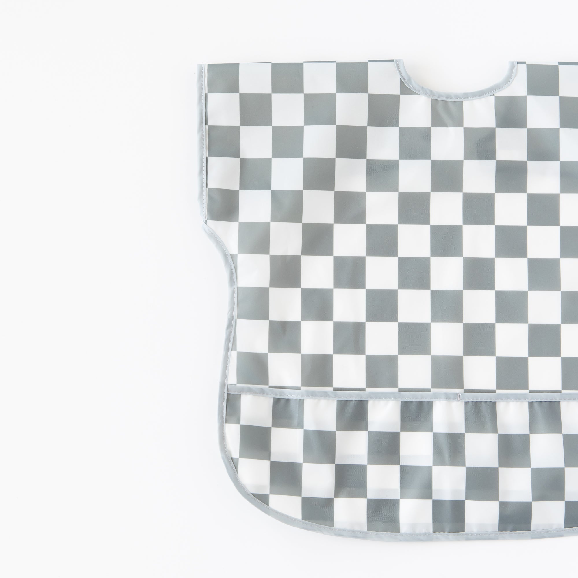 Junior bib - Charcoal Check