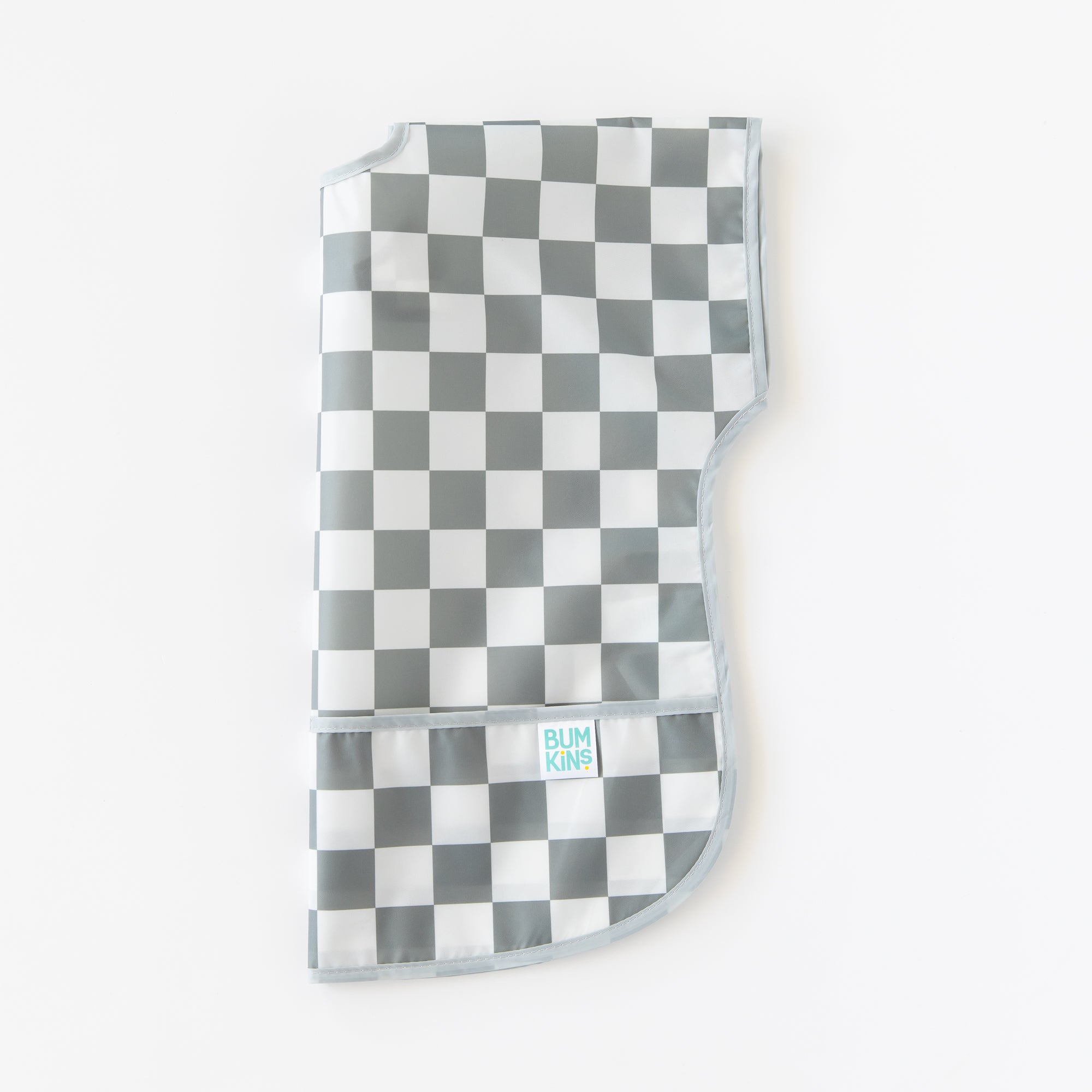 Junior bib - Charcoal Check