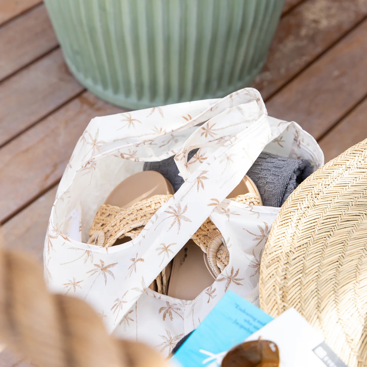 Packable Tote Bag - Palm Daze