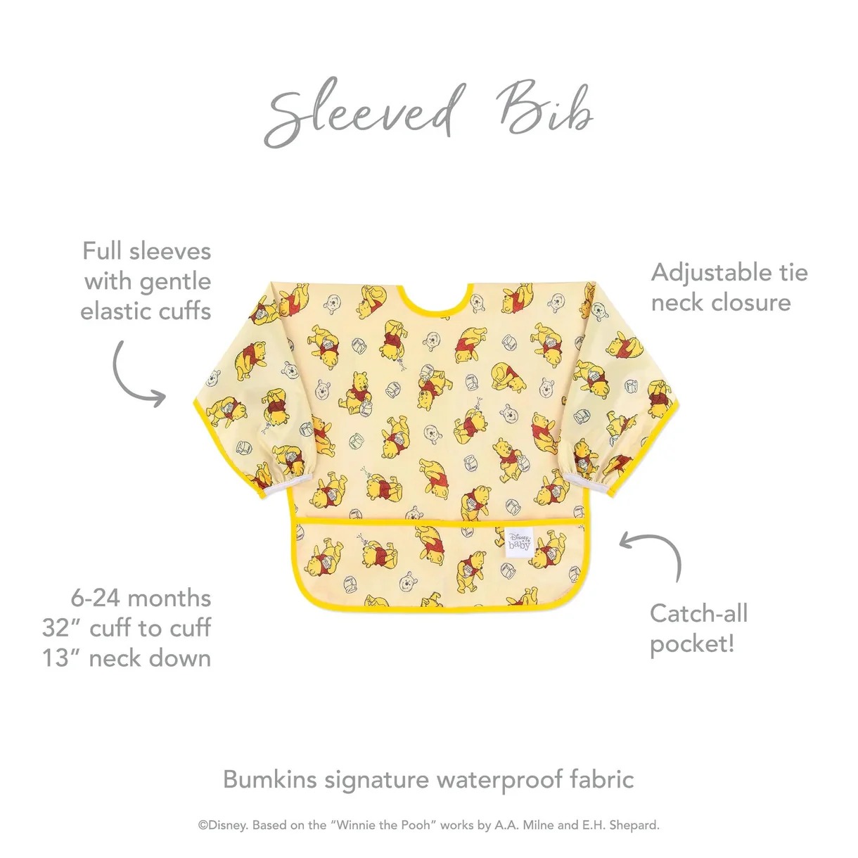 Second Chance (No Original Packaging) - Sleeved Bib - Disney Winnie the Pooh - Yellow Hunny