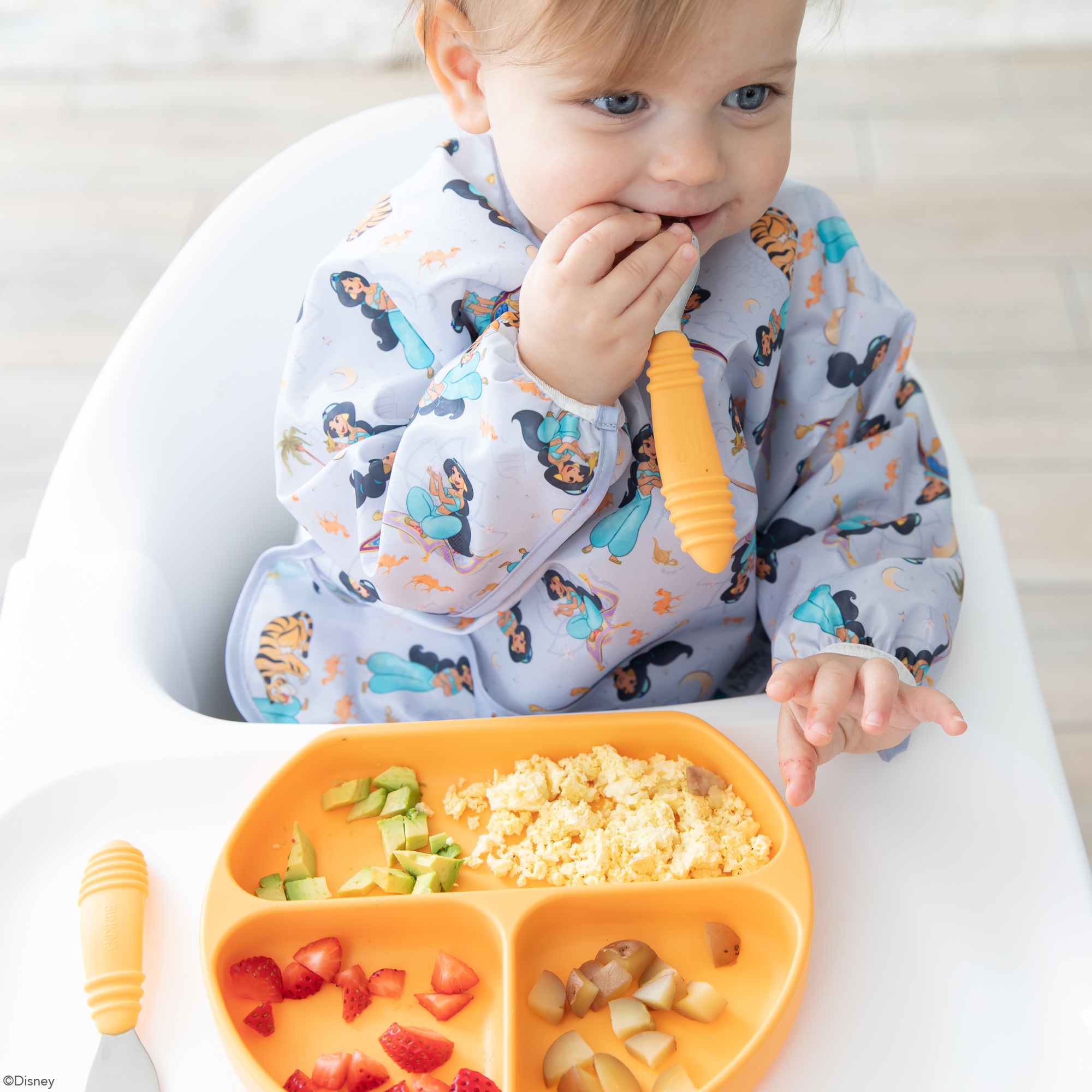 Deuxième Chance (sans emballage d'origine) - Bavoir à Manches - Princesse Jasmine de Disney