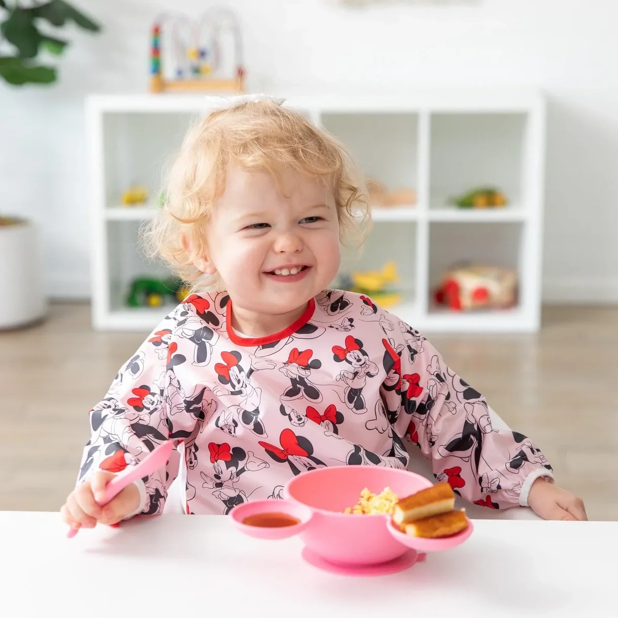 Second chance (no original packaging) - Sleeved bib - Disney Minnie Mouse - Pink