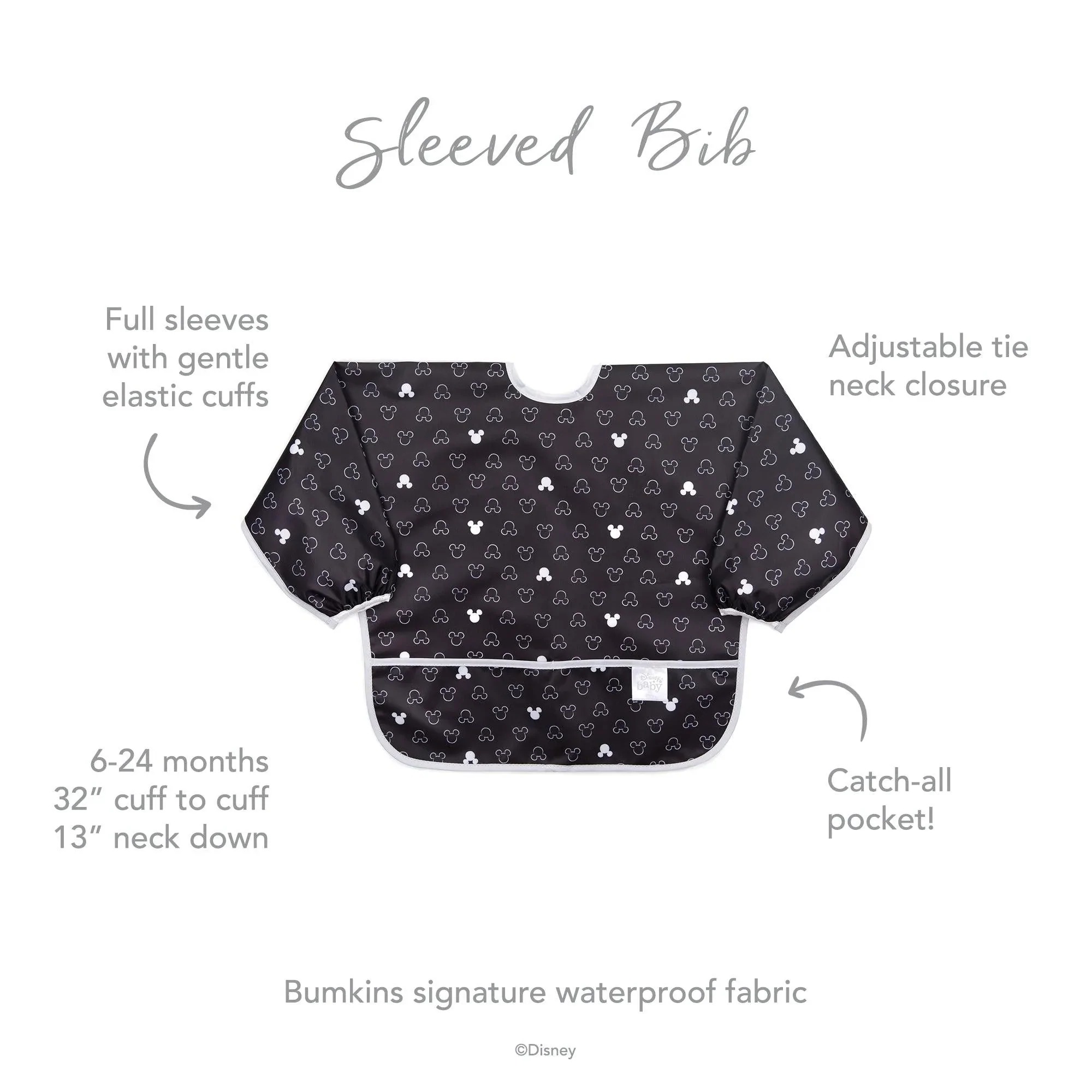 Second Chance (No Original Packaging) - Sleeved Bib - Disney Mickey Mouse - Icon Black + White
