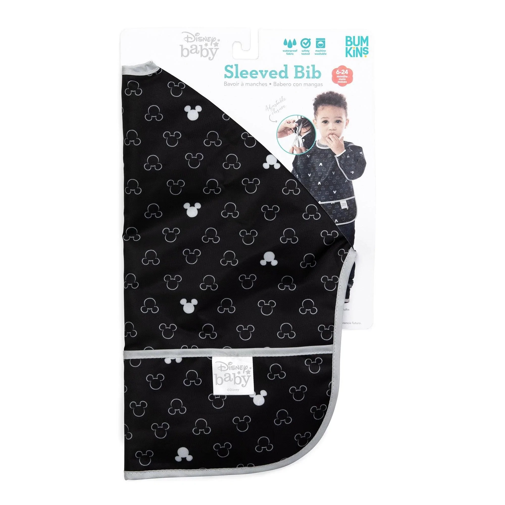 Second Chance (No Original Packaging) - Sleeved Bib - Disney Mickey Mouse - Icon Black + White