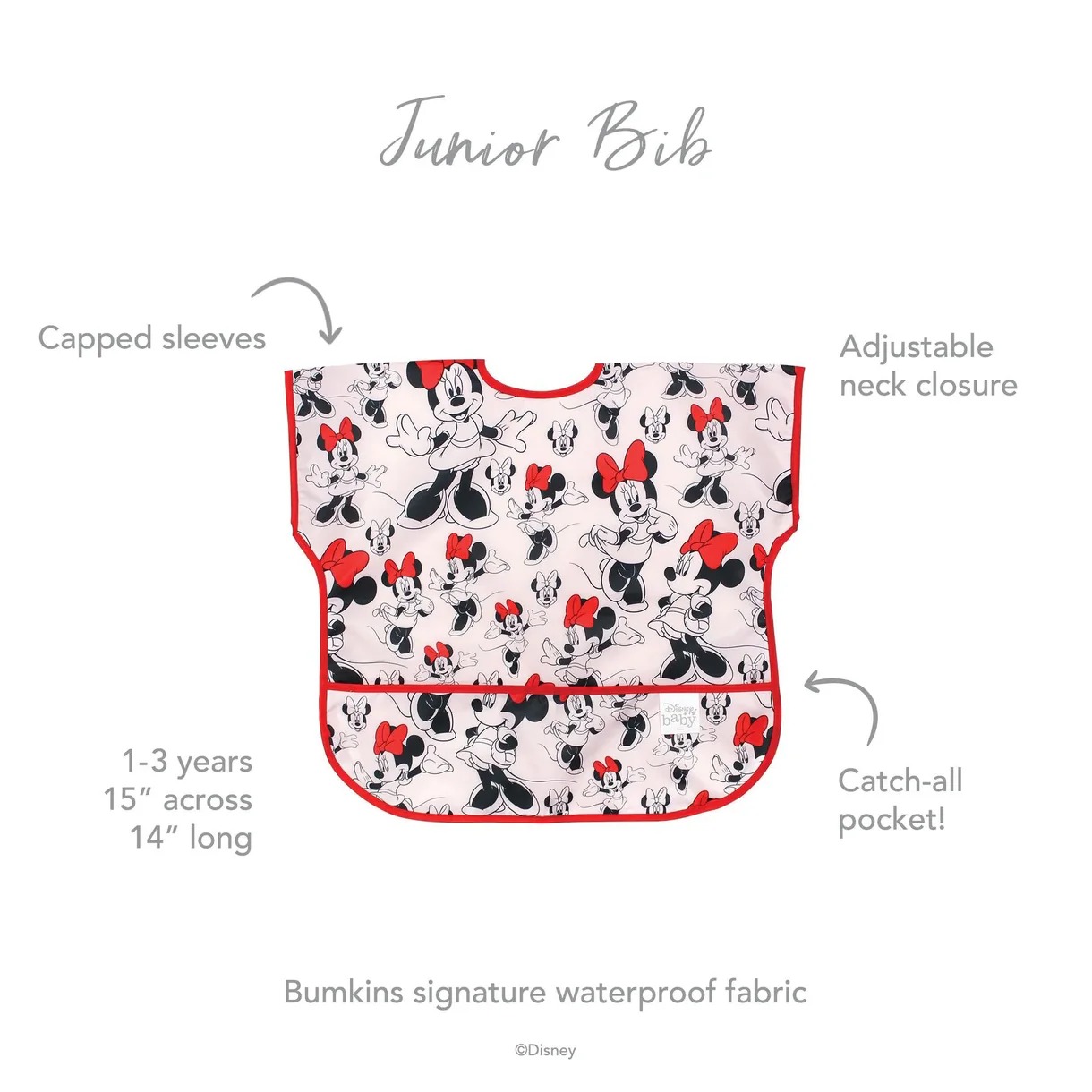 Second chance (no original packaging) - Junior bib - Disney Minnie Mouse - Pink