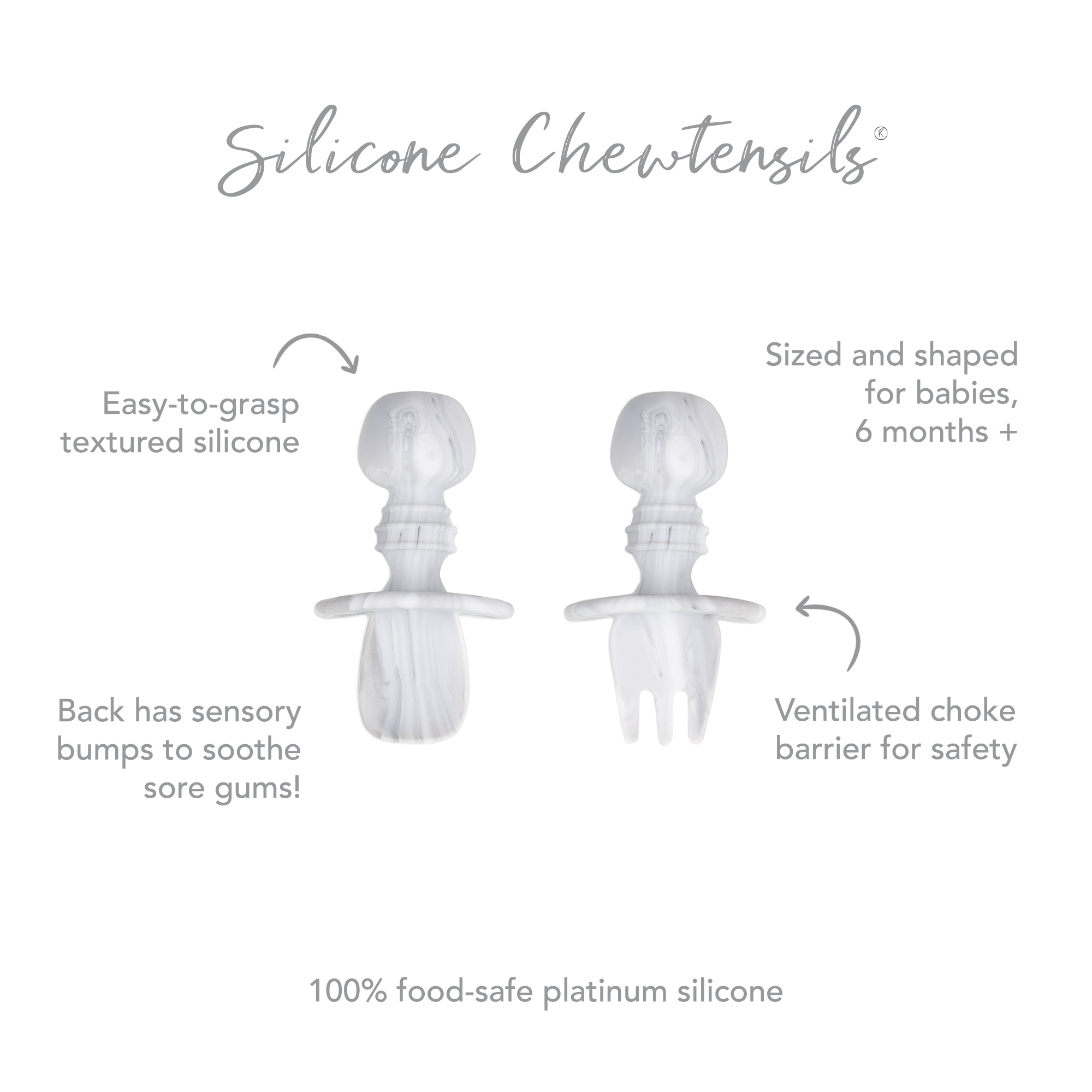 Second chance (no original packaging) - Silicone Chewtensils® - Marble