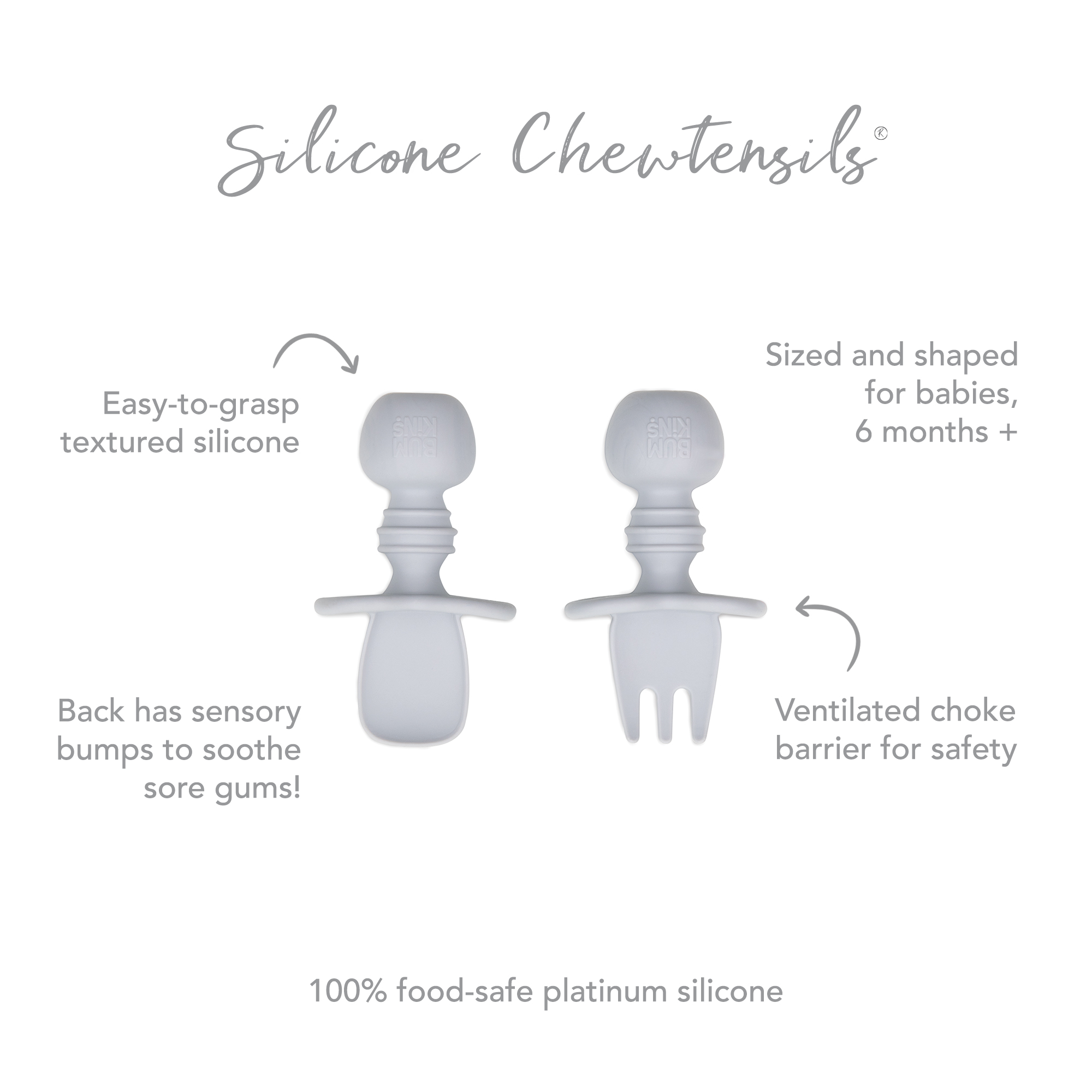 Second chance (no original packaging) - Silicone Chewtensils® - Grey