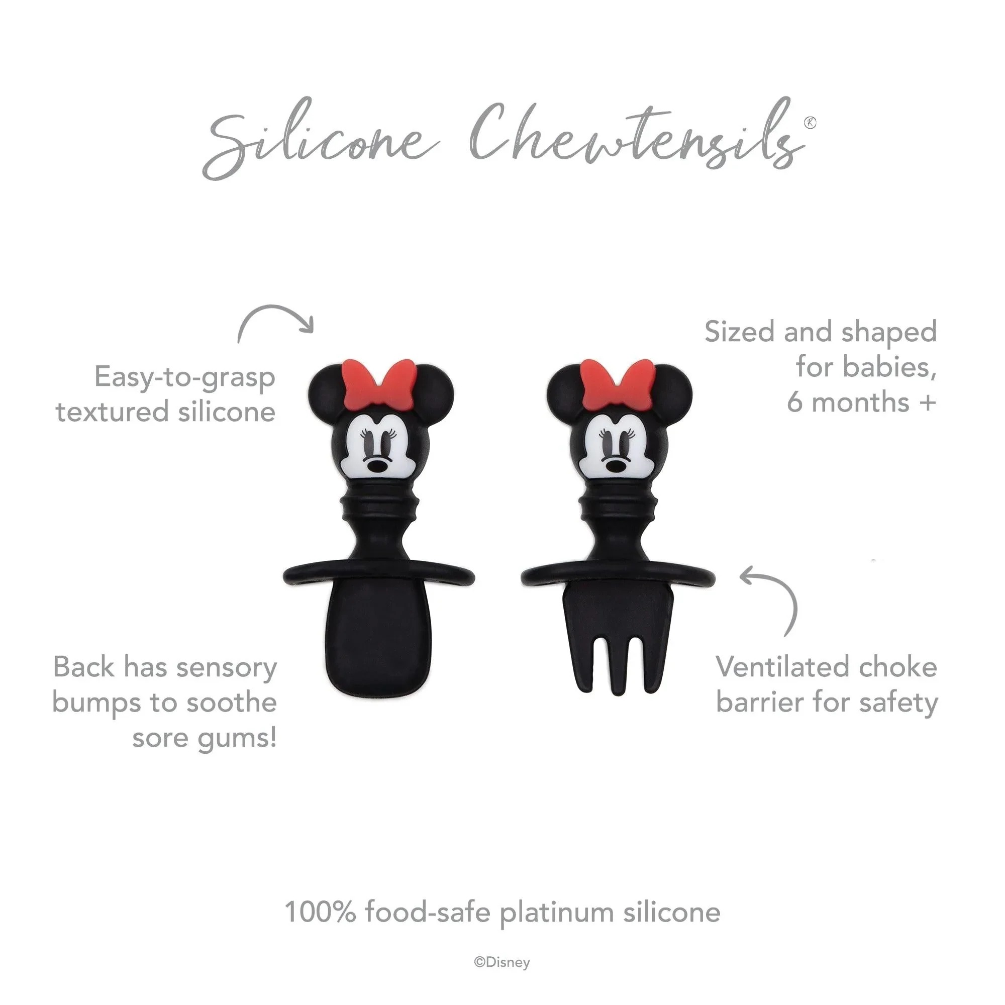 Second Chance (No Original Packaging) - Silicone Chewtensils® - Disney Minnie Mouse