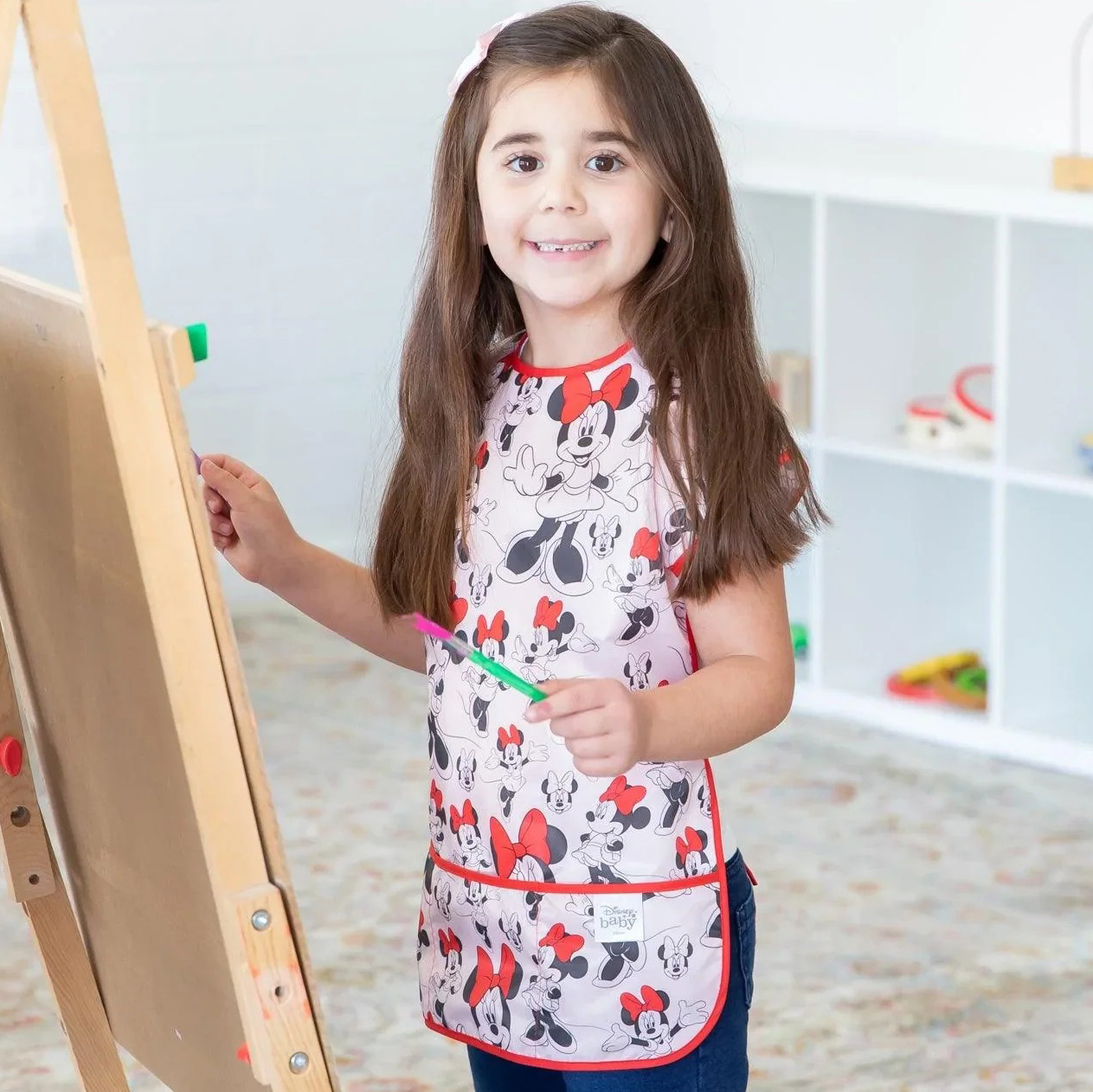 Second chance (no original packaging) - Short-sleeved art smock - Disney Minnie Mouse - Pink