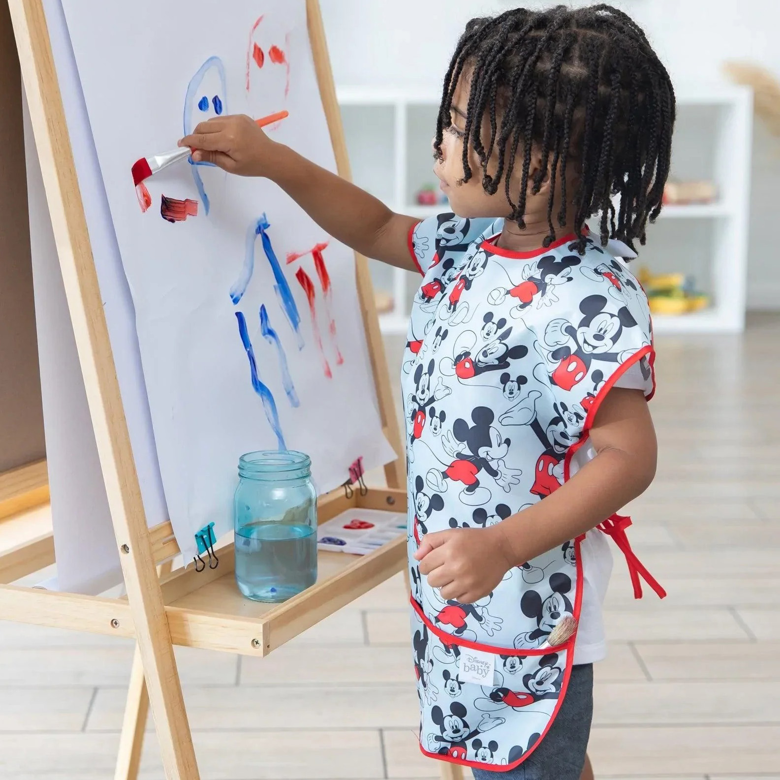 Second Chance (No Original Packaging) - Short-Sleeved Art Smock - 3-7 years - Disney Mickey Mouse - Blue