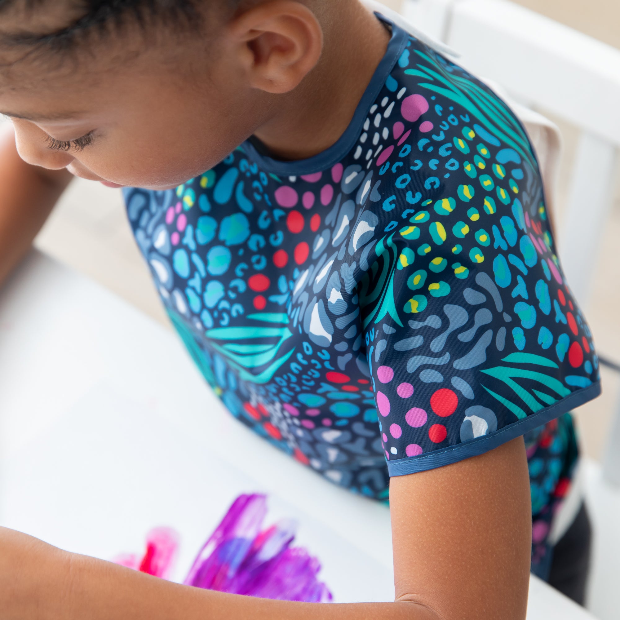 Second Chance (No Original Packaging) - Short-Sleeved Art Smock - Animal Prints