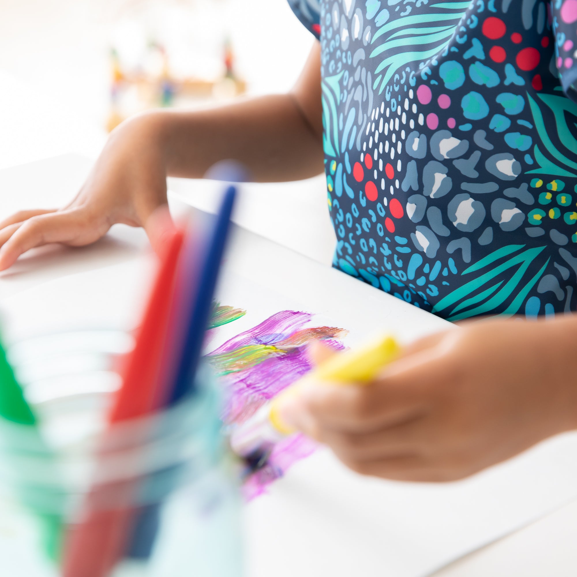 Second Chance (No Original Packaging) - Short-Sleeved Art Smock - Animal Prints