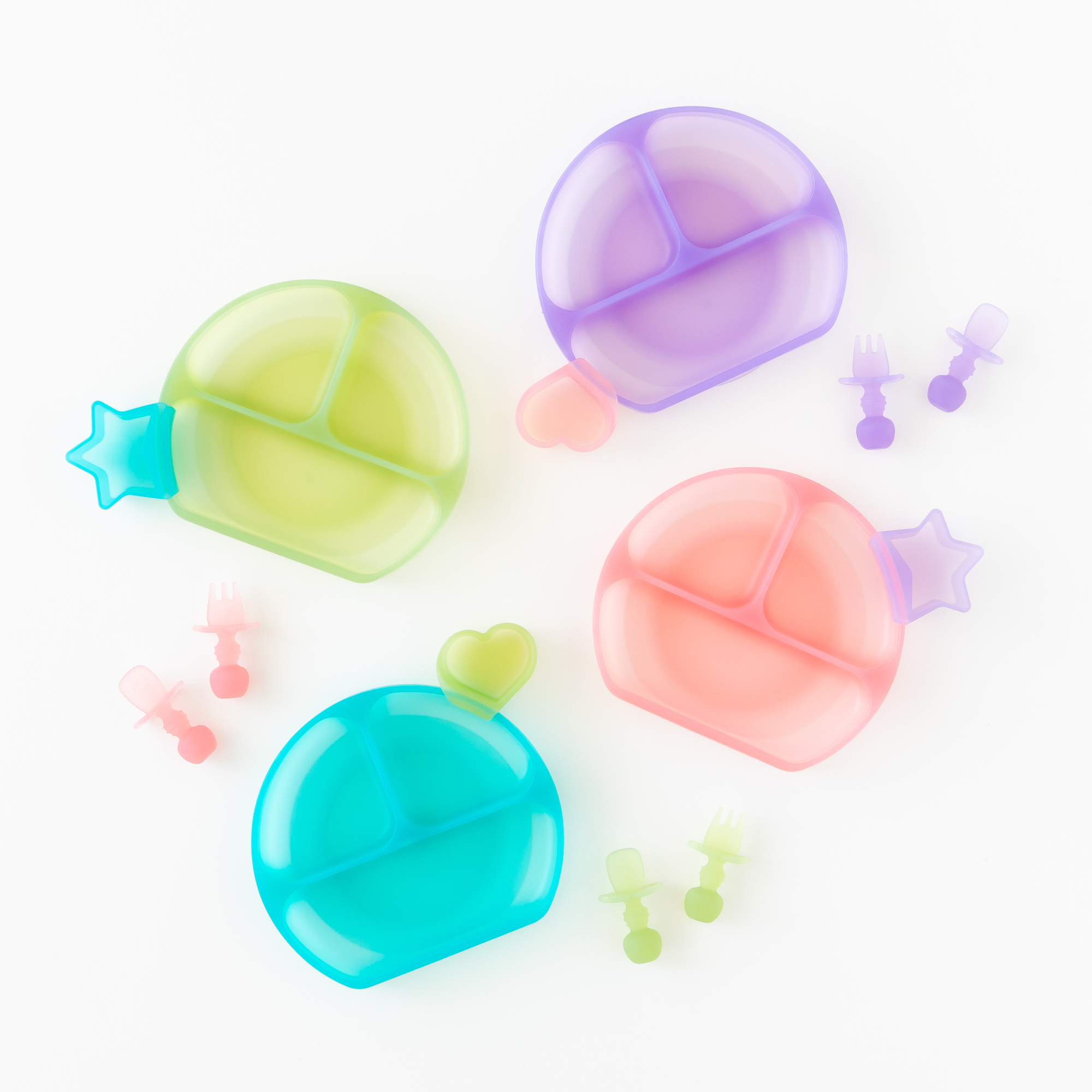 Second Chance (No Original Packaging) - Silicone Little Dippers (2 pack) - Bleu Jelly & Vert Jelly