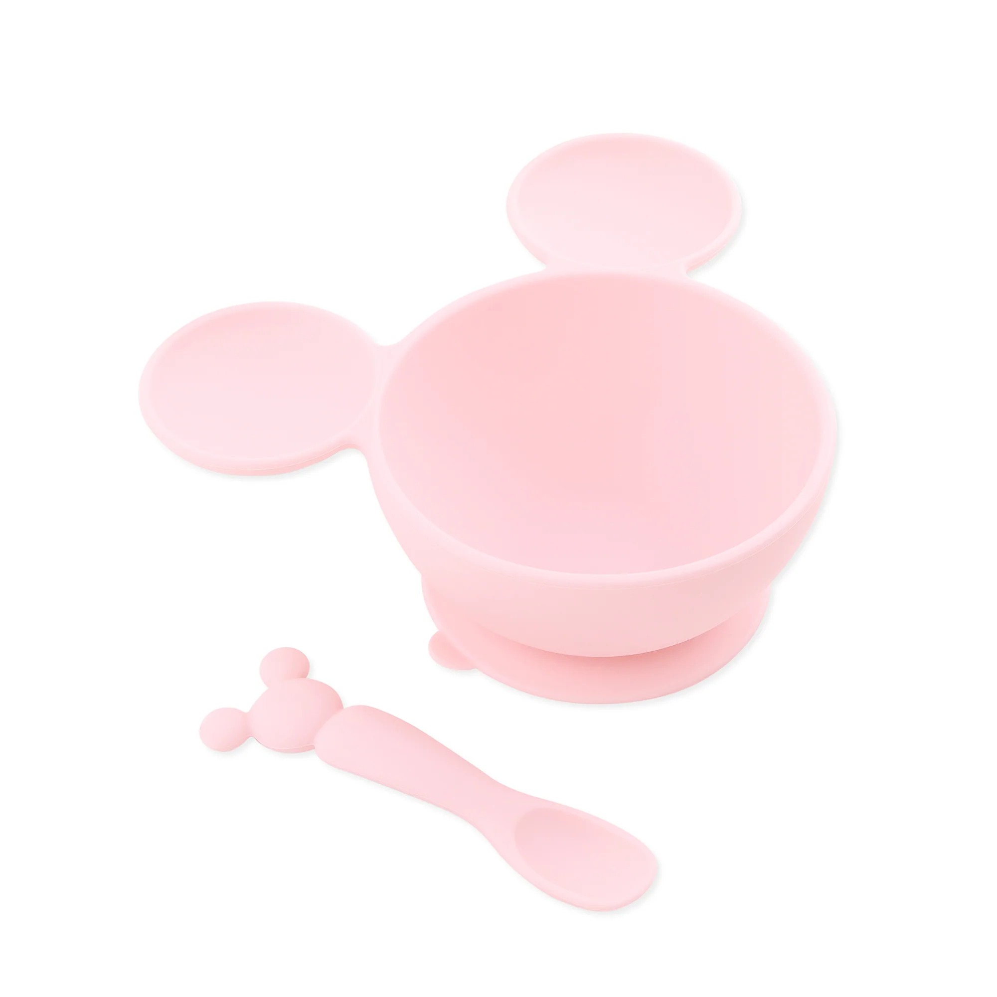 Segunda Oportunidad (sin embalaje original) - Juego de Silicona para Aprender a Comer Solos - Disney Minnie Mouse - Light Pink