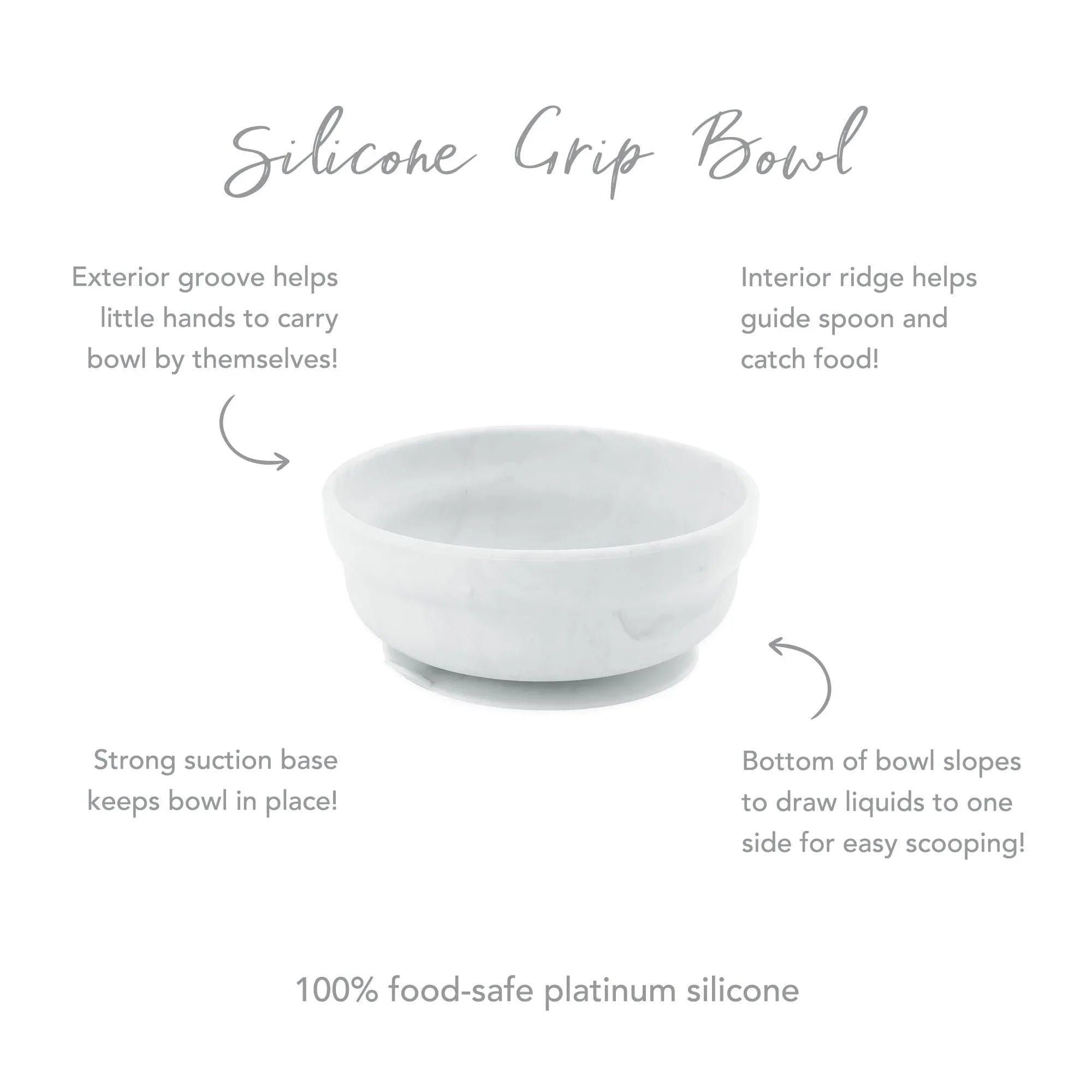 Second chance (no original packaging) - Silicone grip bowl - Marble