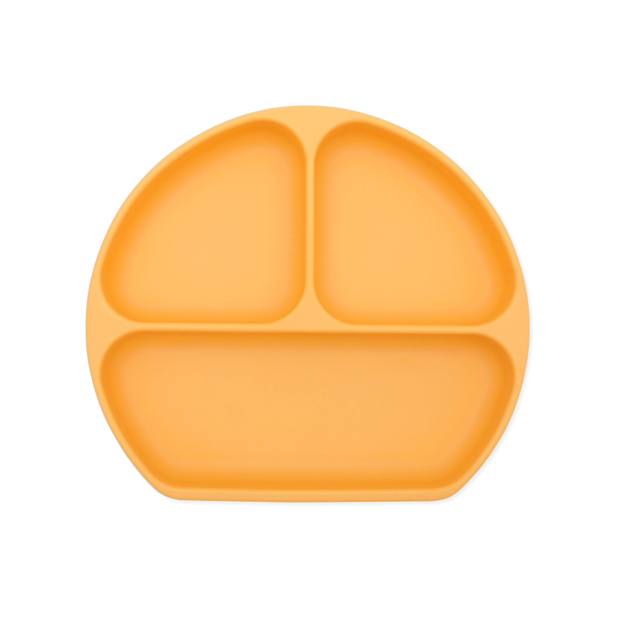 Tweede Kans (zonder originele verpakking) - Siliconen Vakjesbord met Zuignap (3 vaks) - Oranje