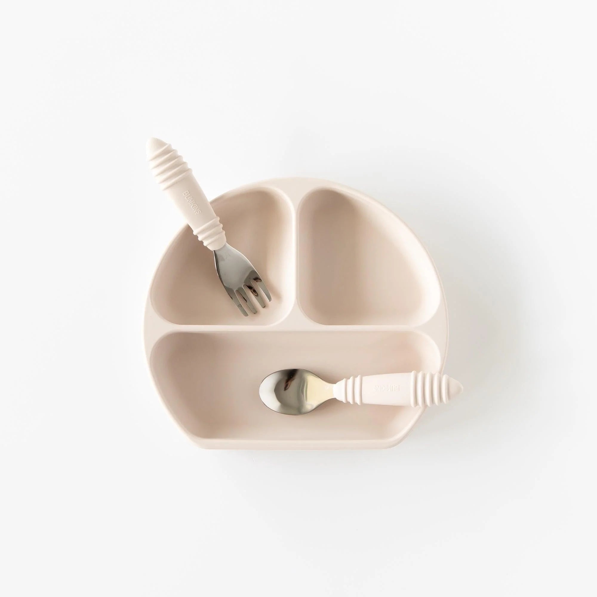 Second chance (no original packaging) - Silicone grip dish (3 section) - Sand