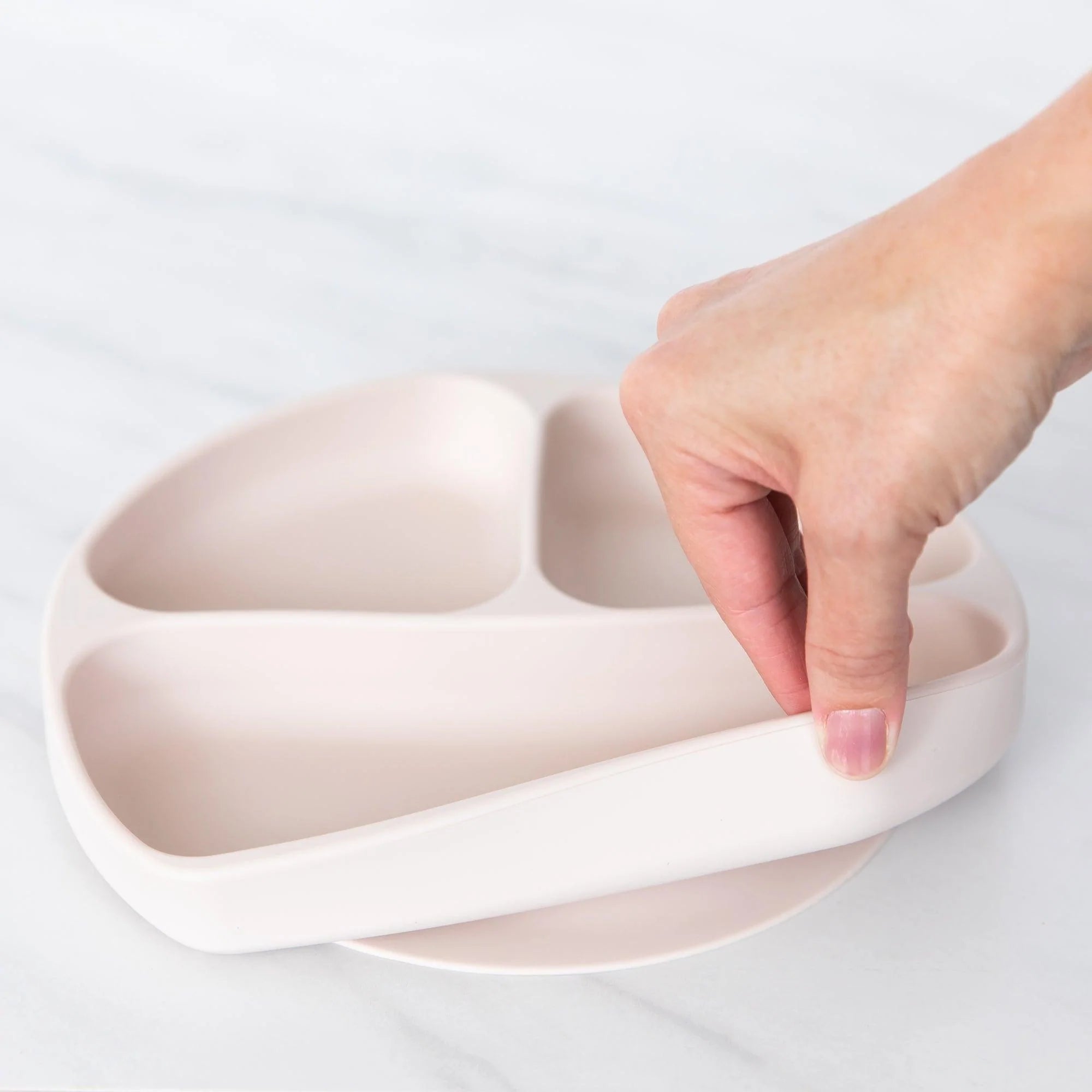 Second chance (no original packaging) - Silicone grip dish (3 section) - Sand