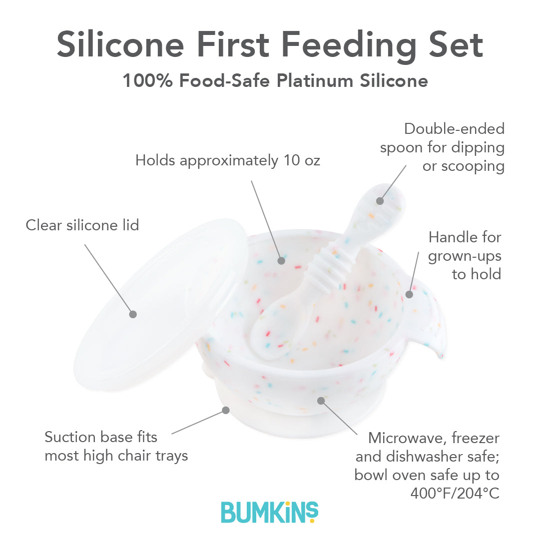Second chance (no original packaging) - Silicone first feeding set - Vanilla Sprinkle