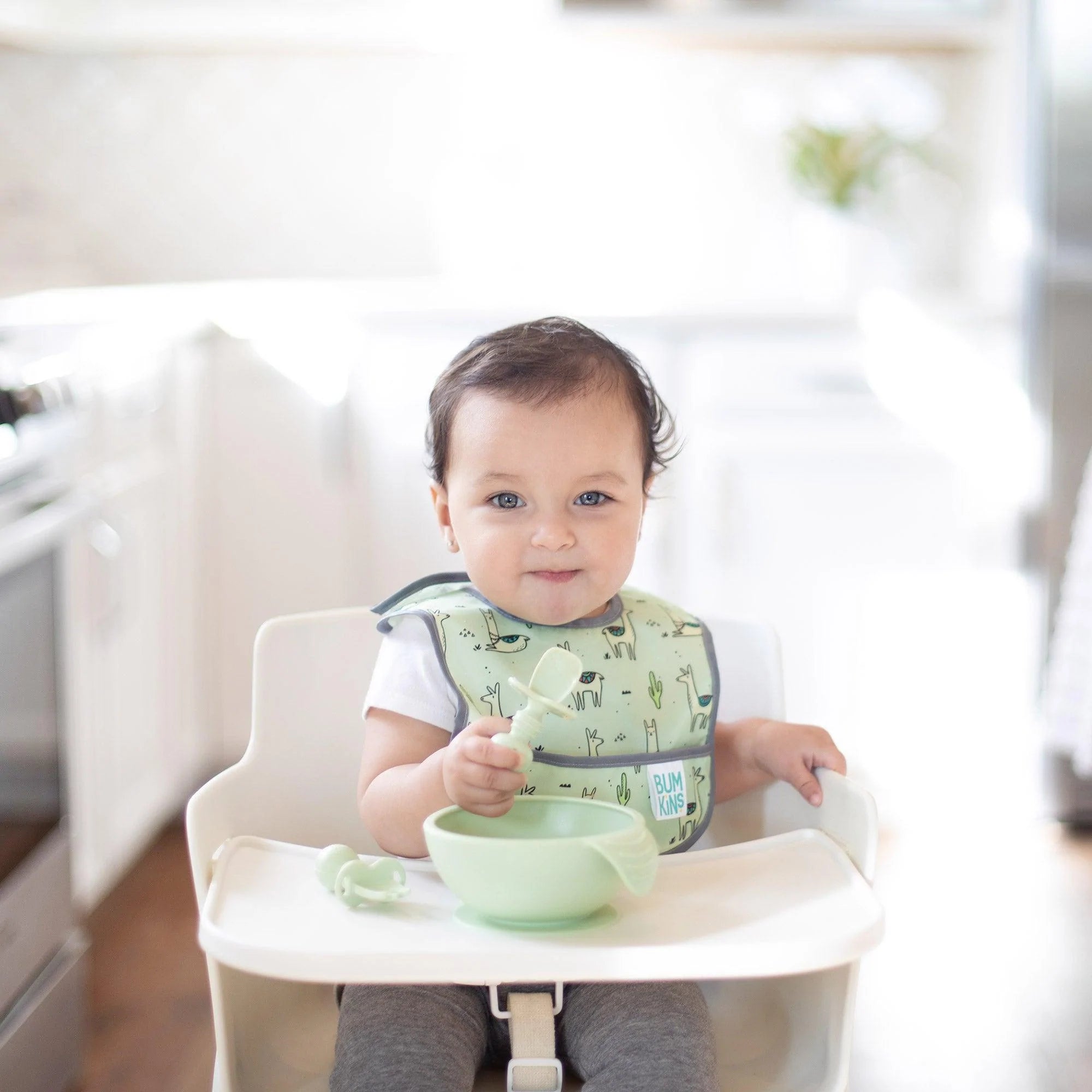 Second Chance (No Original Packaging) - Silicone First Feeding Set - Sage