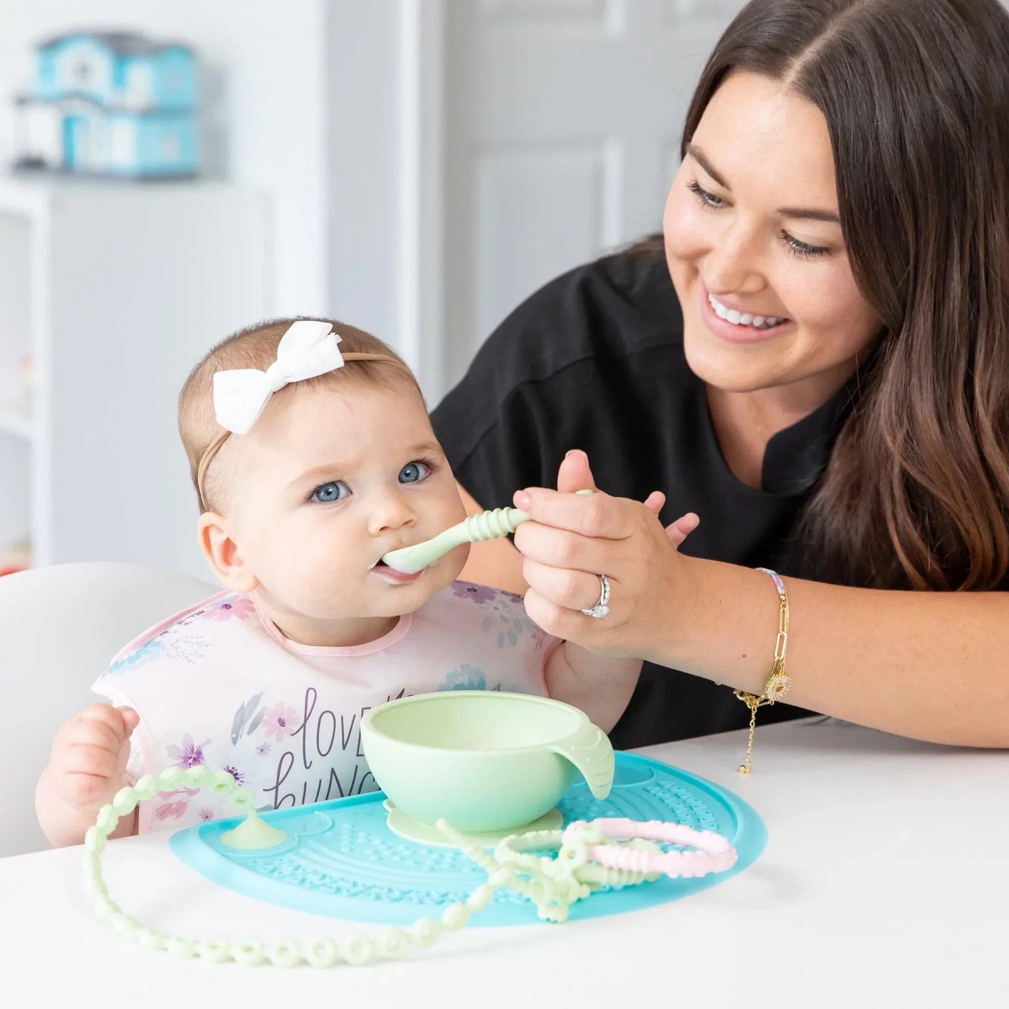 Second Chance (No Original Packaging) - Silicone First Feeding Set - Sage