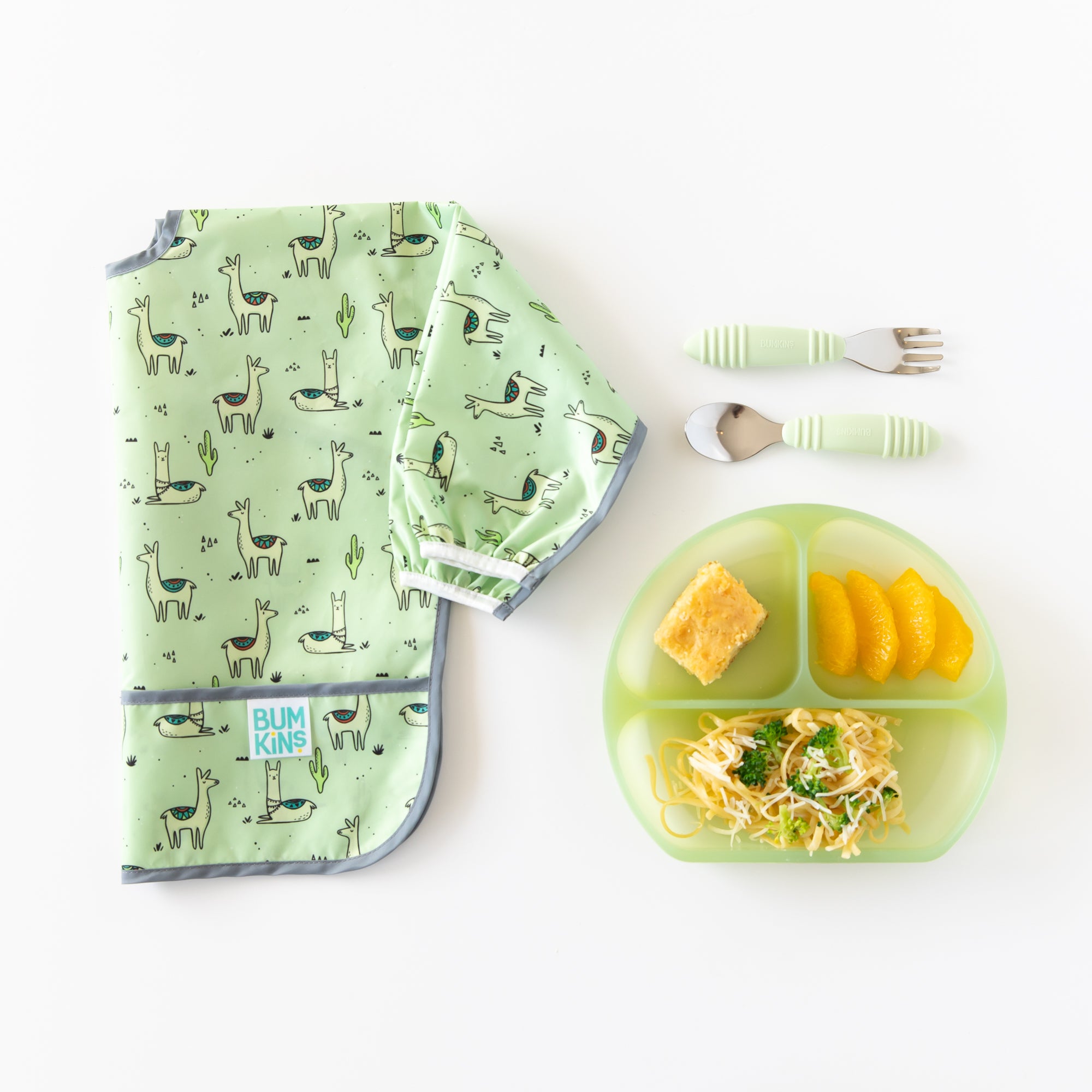 Second chance (no original packaging) - Silicone grip dish (3 section) - Green Jelly