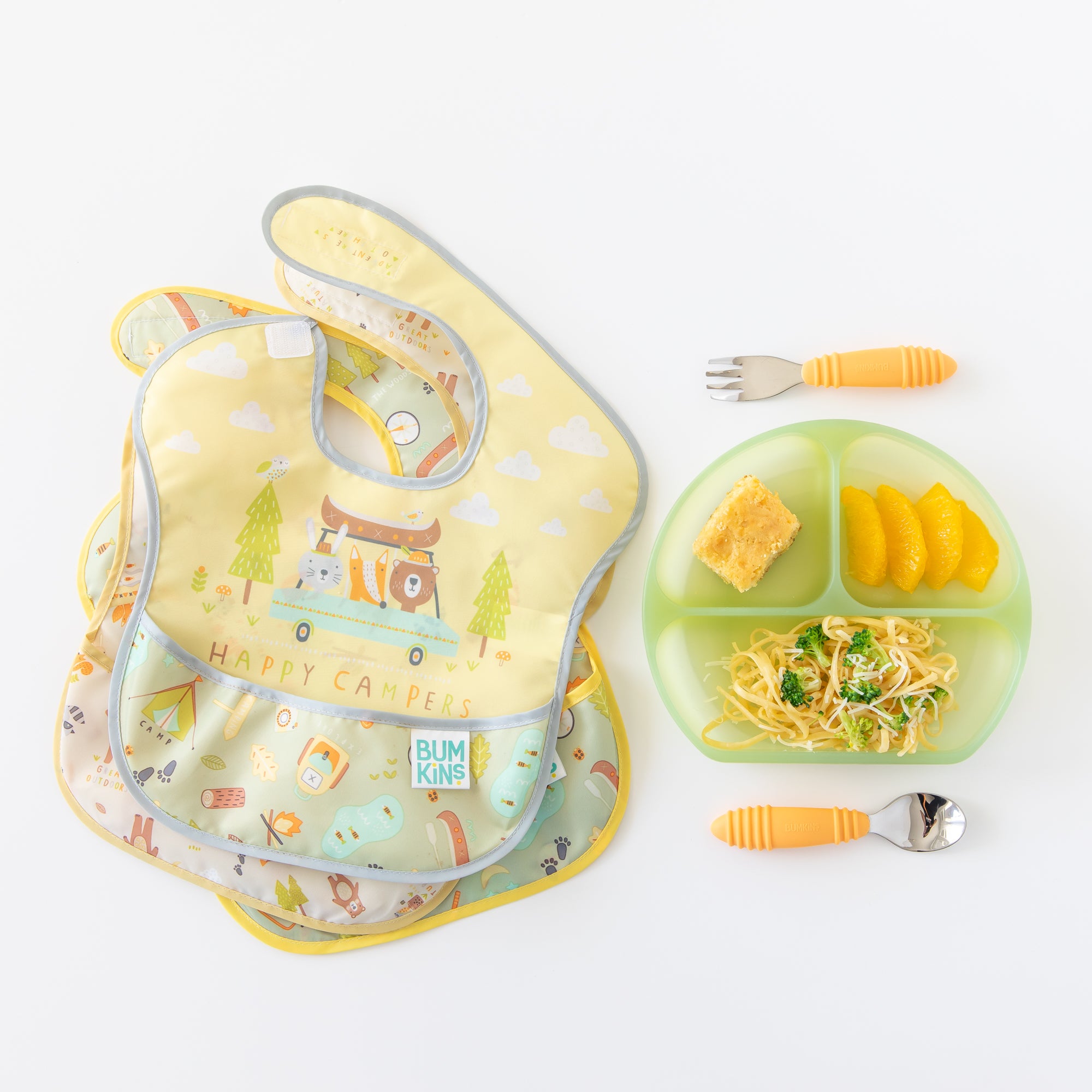 Second chance (no original packaging) - Silicone grip dish (3 section) - Green Jelly