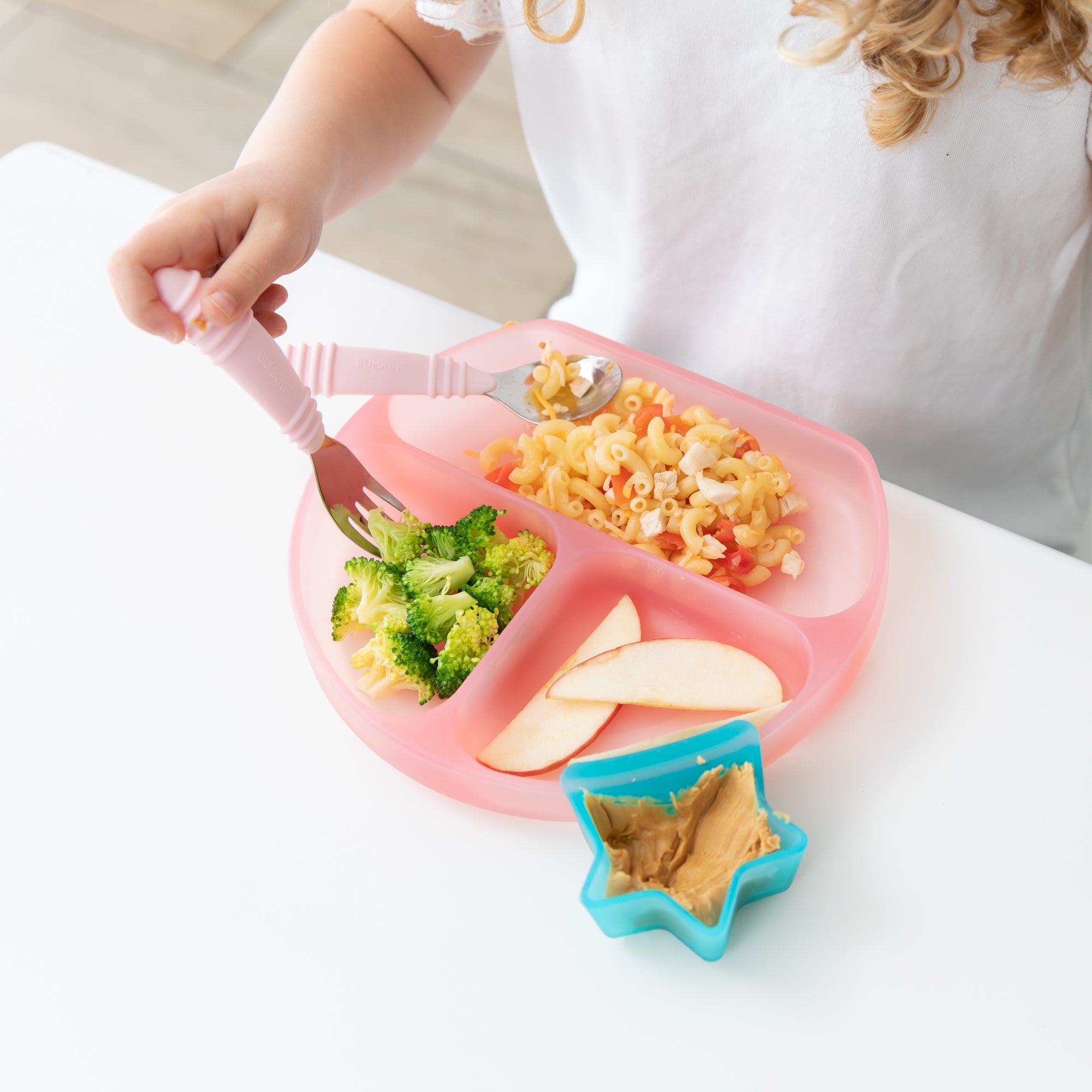 Second chance (no original packaging) - Silicone grip dish (3 section) - Pink Jelly