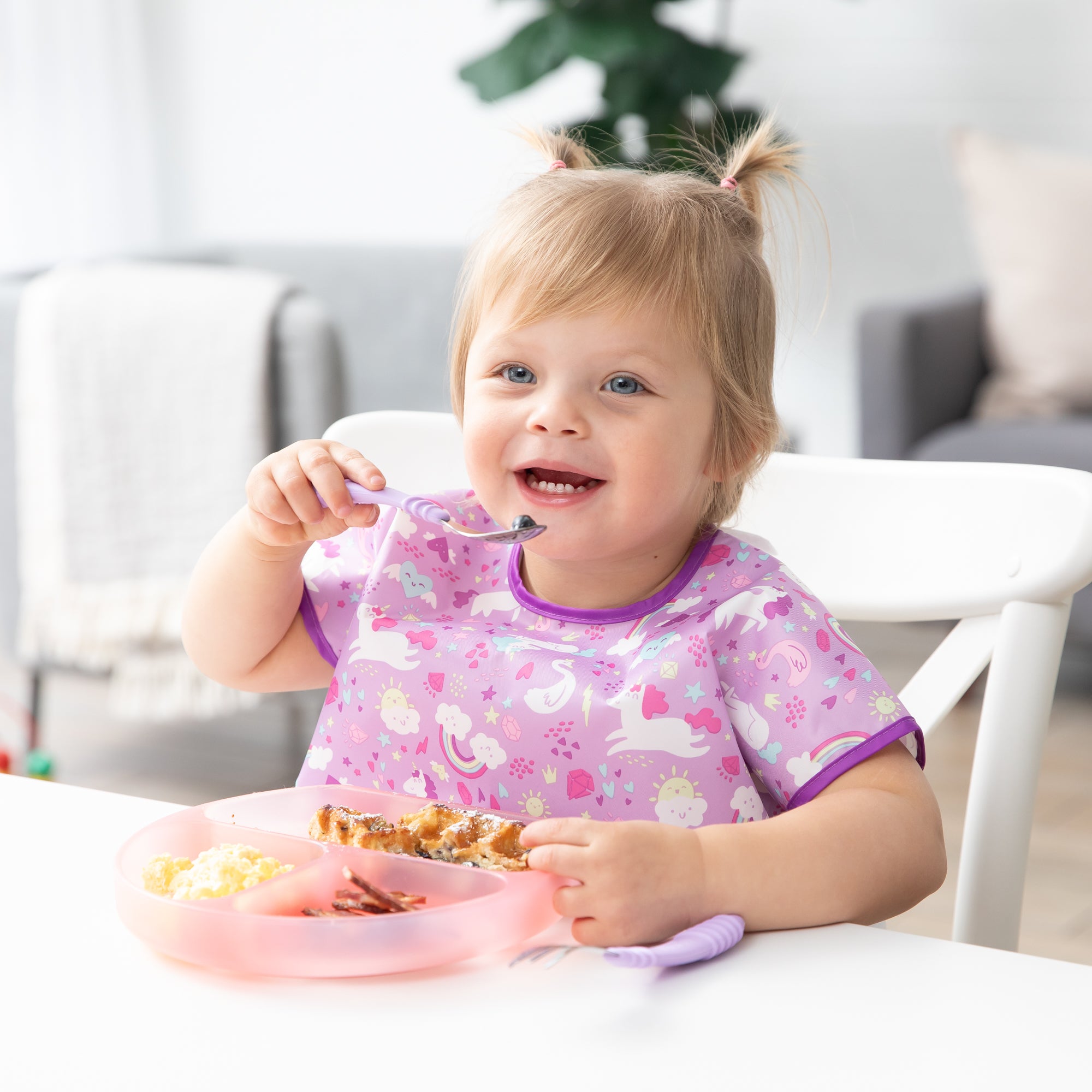 Second chance (no original packaging) - Silicone grip dish (3 section) - Pink Jelly