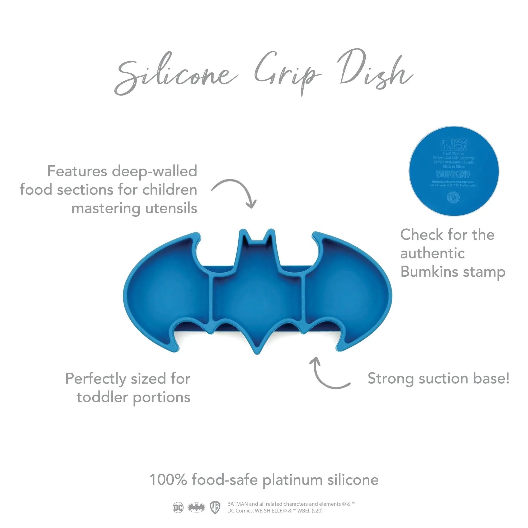 Second chance (no original packaging) - Silicone grip dish - Batman - Blue