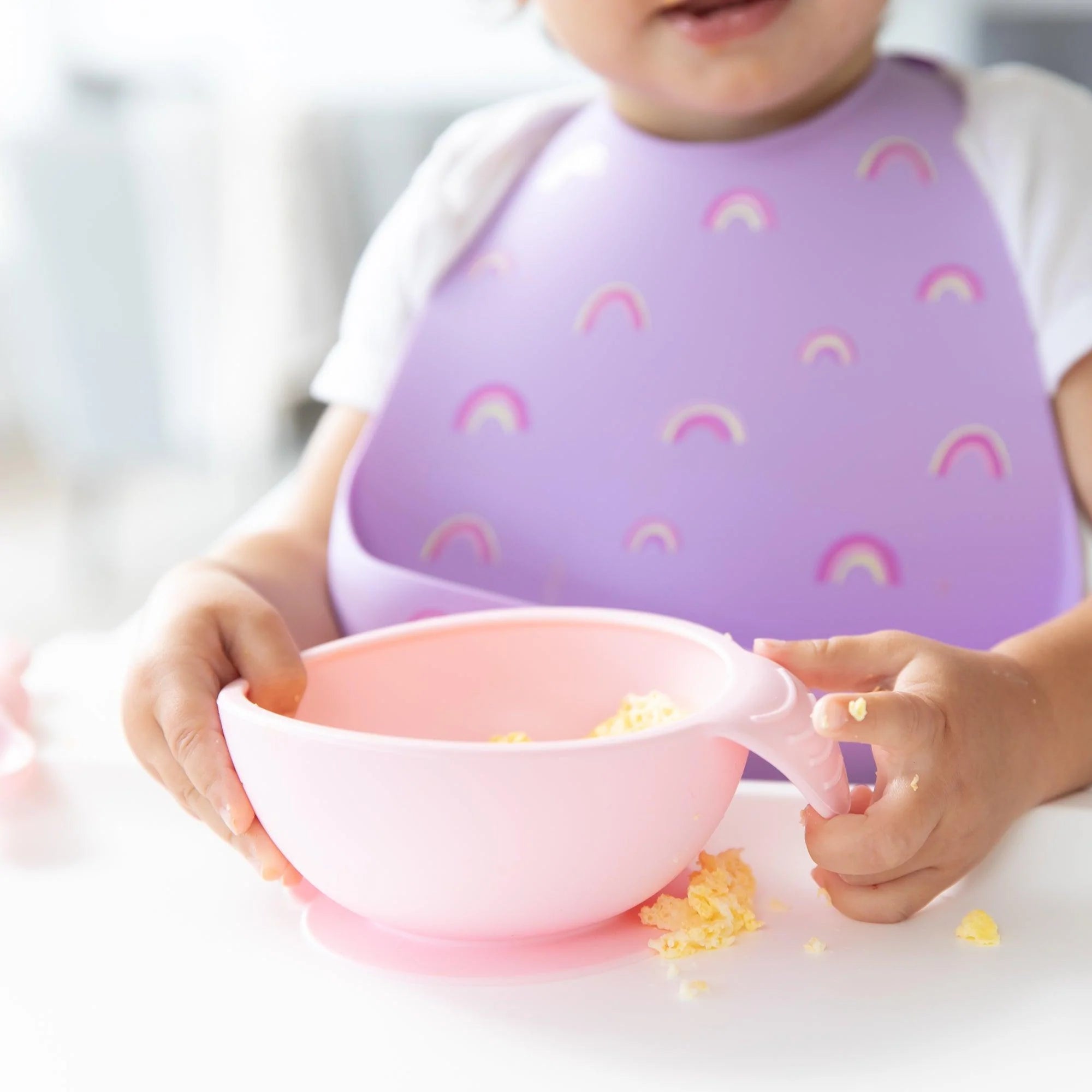 Second chance (no original packaging) - Silicone bib - Lavender Rainbows