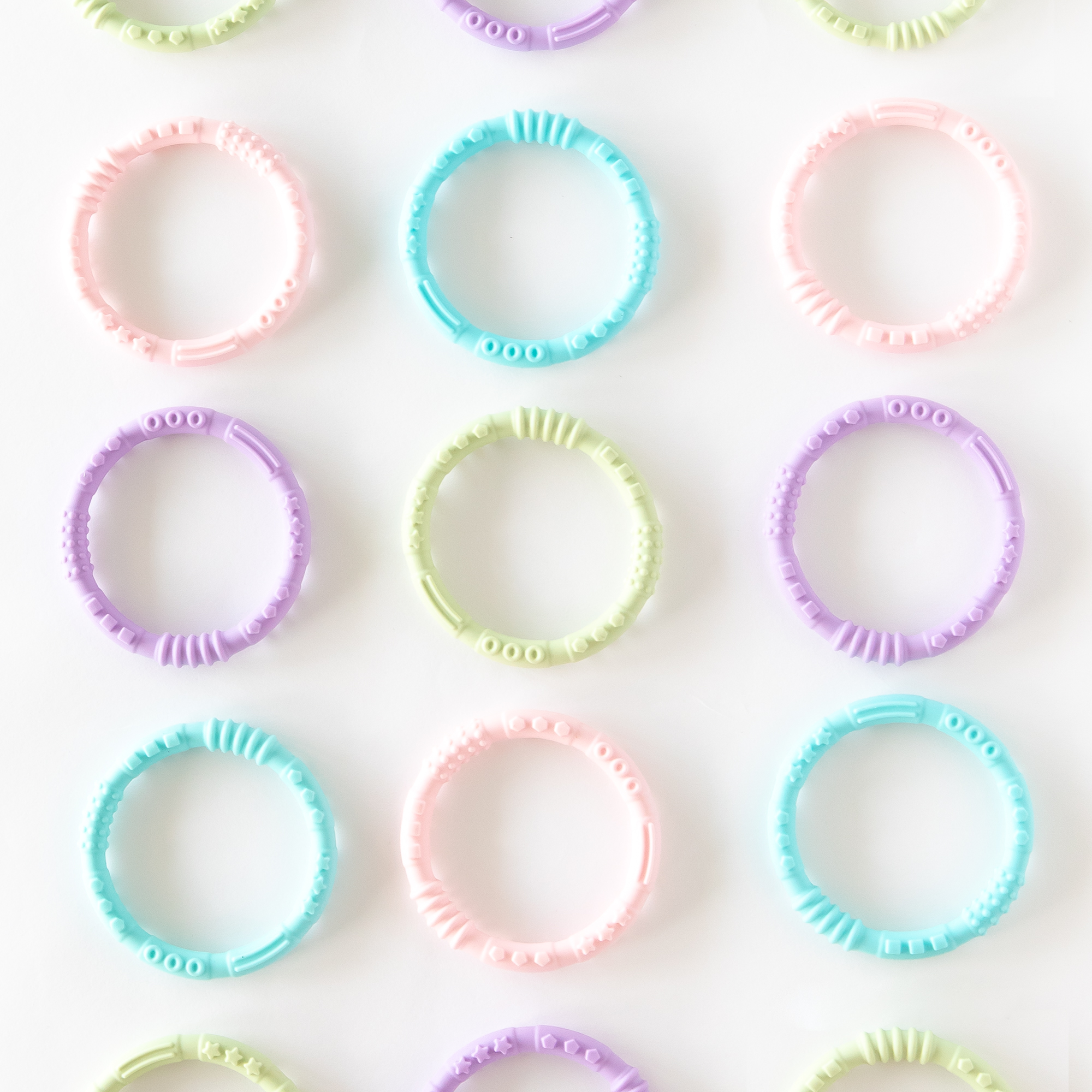 Second chance (no original packaging) - Silicone teething rings (4 pack) - Spring