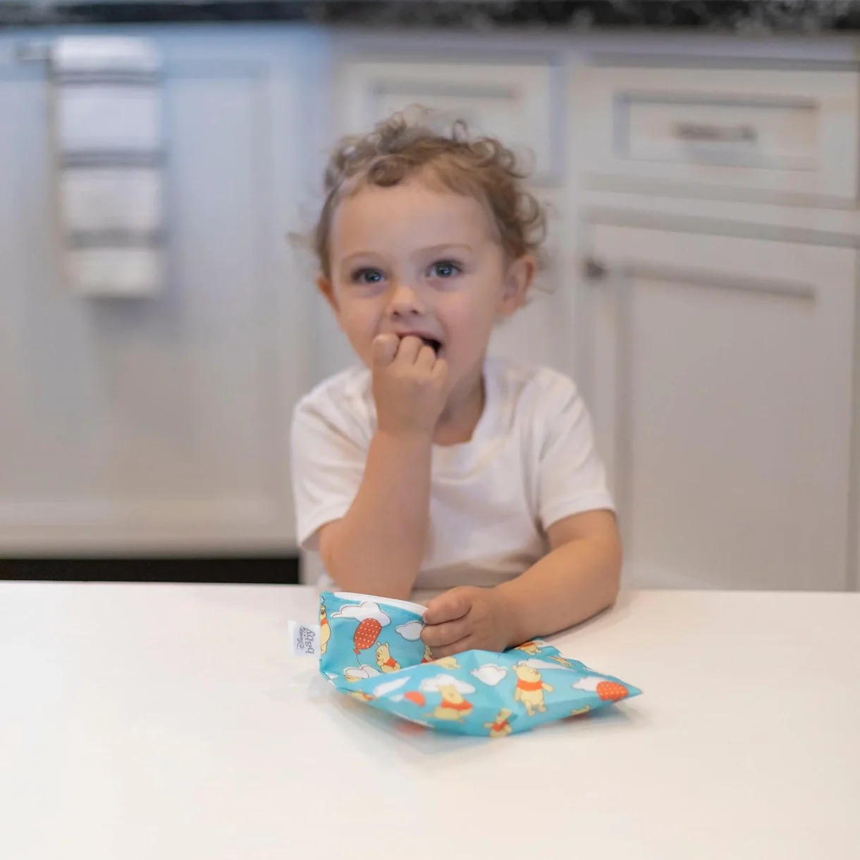 Second chance (no original packaging) - Reusable snack bag - Large - Disney Winnie the Pooh - Blue Balloons