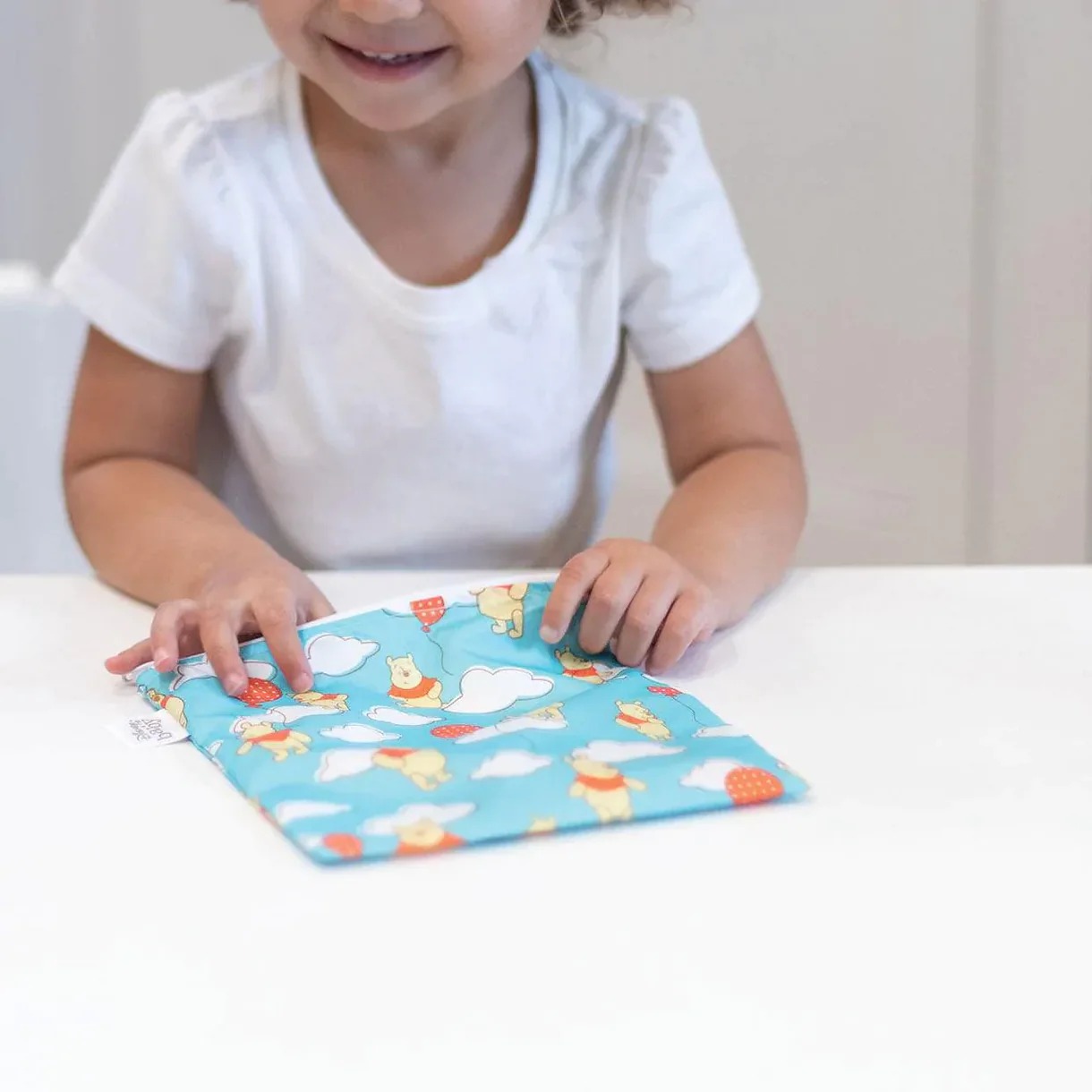 Second chance (no original packaging) - Reusable snack bag - Large - Disney Winnie the Pooh - Blue Balloons