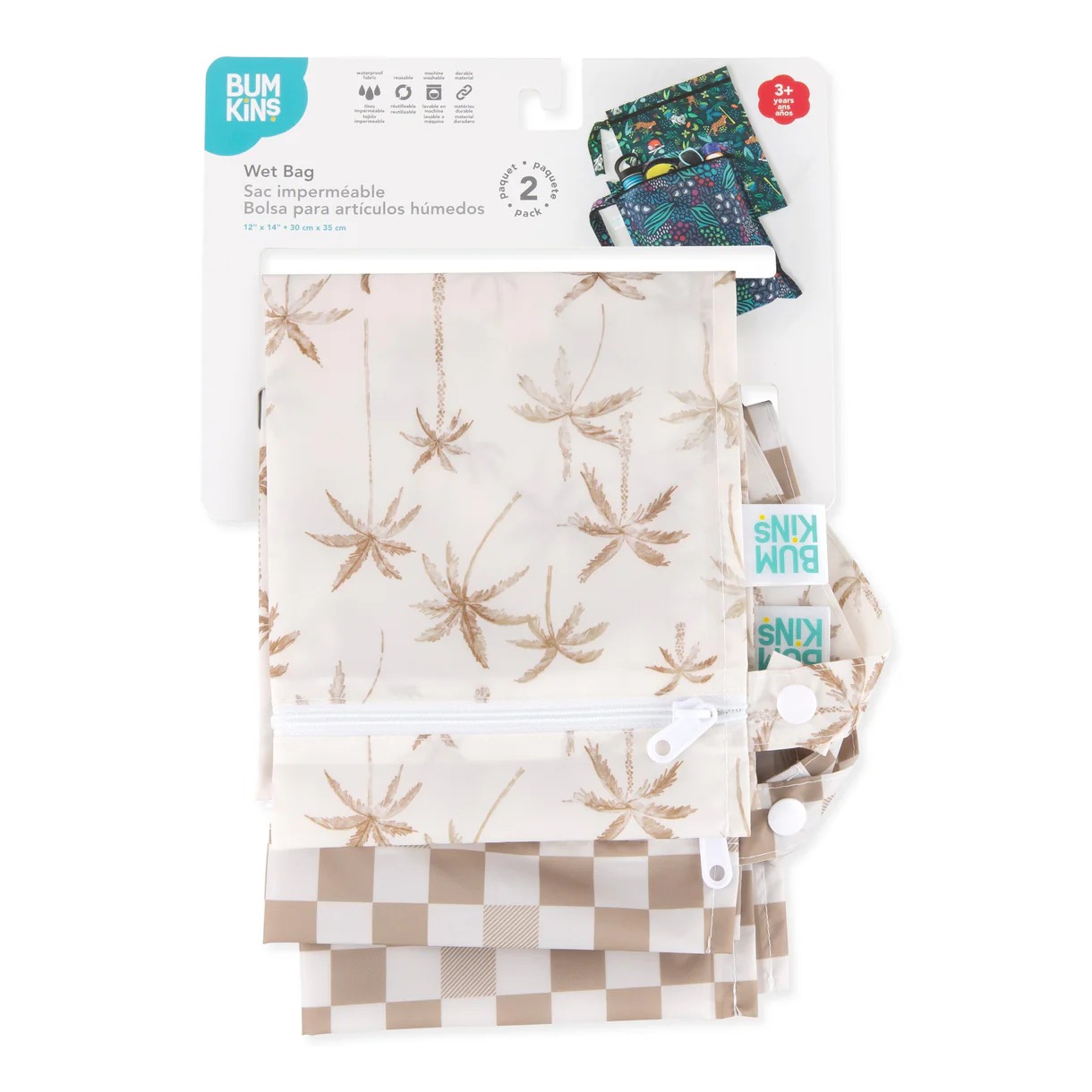 Wet Bag (2 pack) - Palm Daze & Sand Check