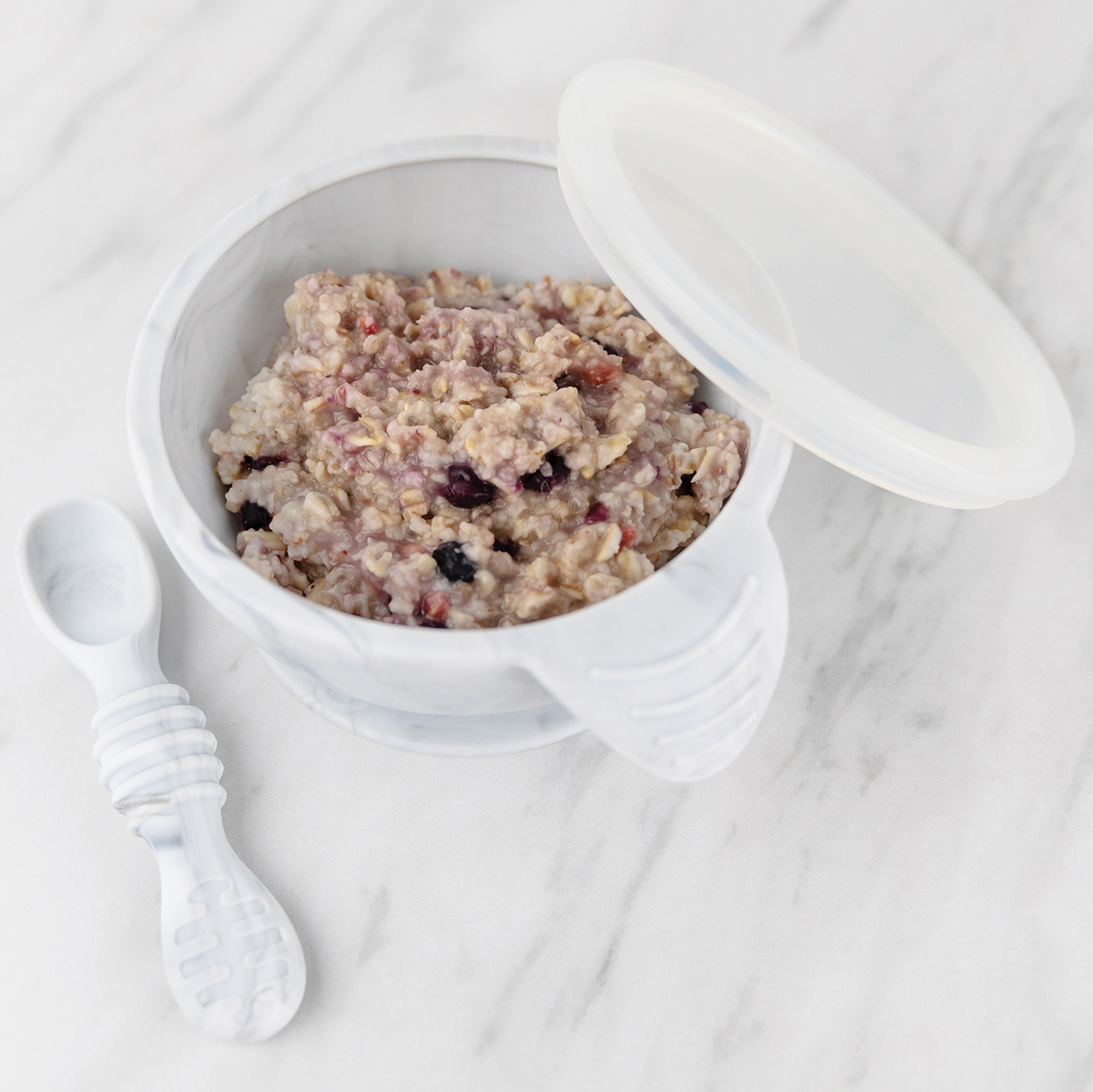Silicone First Feeding Set - Marble