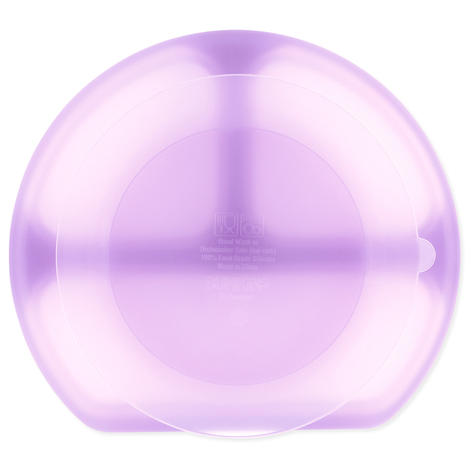 Plato Adherente de Silicona (3 compartimentos) - Morado Jelly
