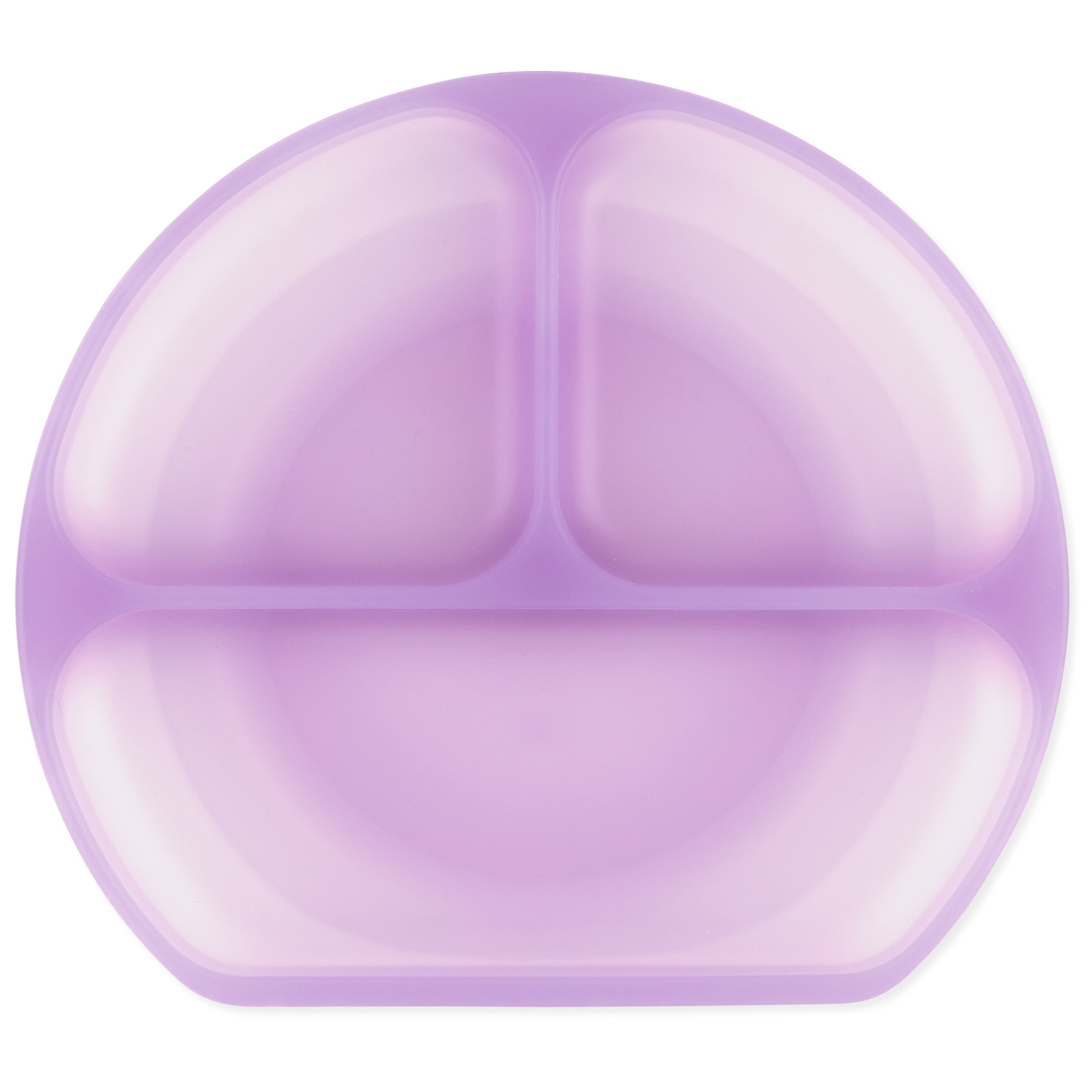 Plato Adherente de Silicona (3 compartimentos) - Morado Jelly
